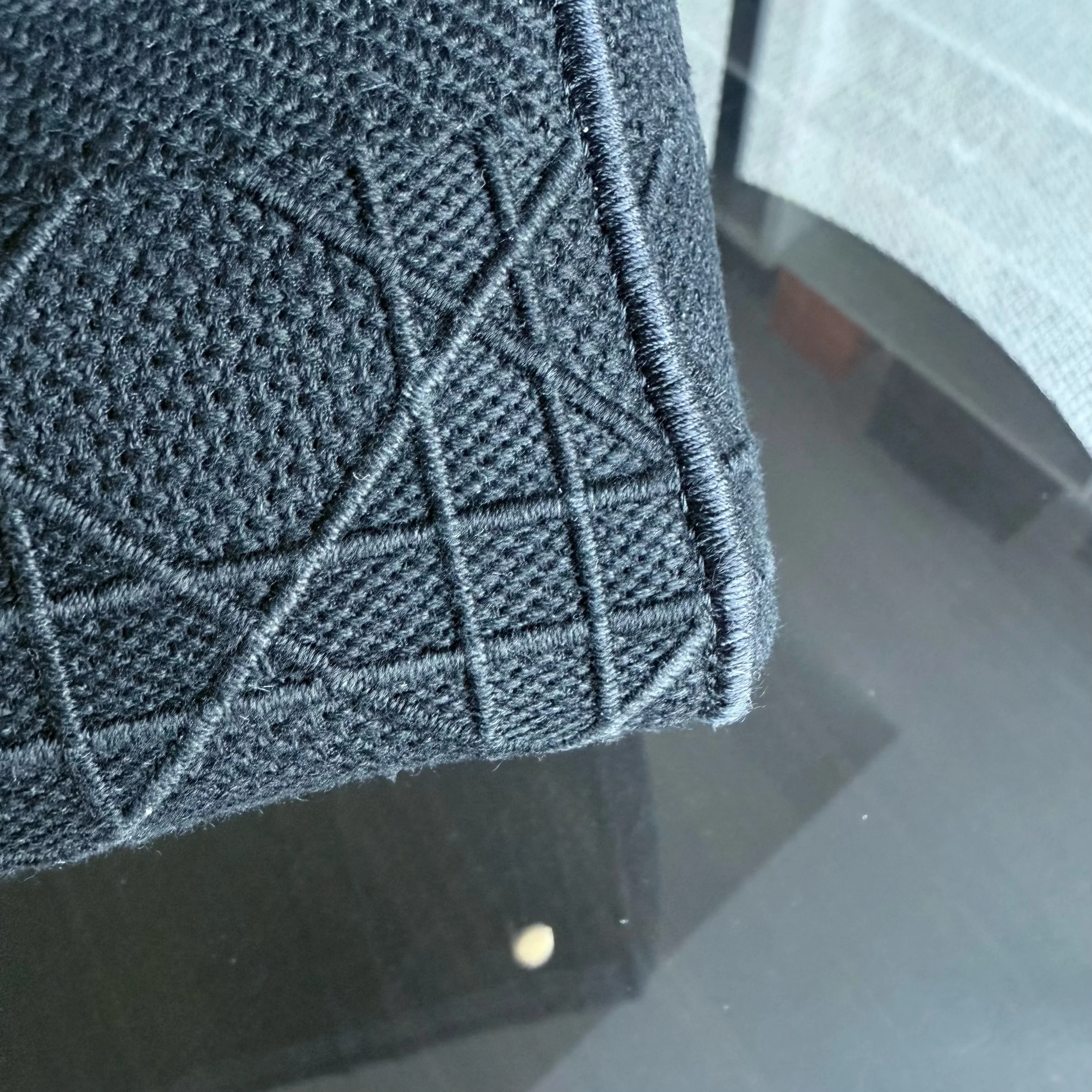 Dior Lady D-Lite Medium - Cannage Embroidered Canvas Black Gold Hardware