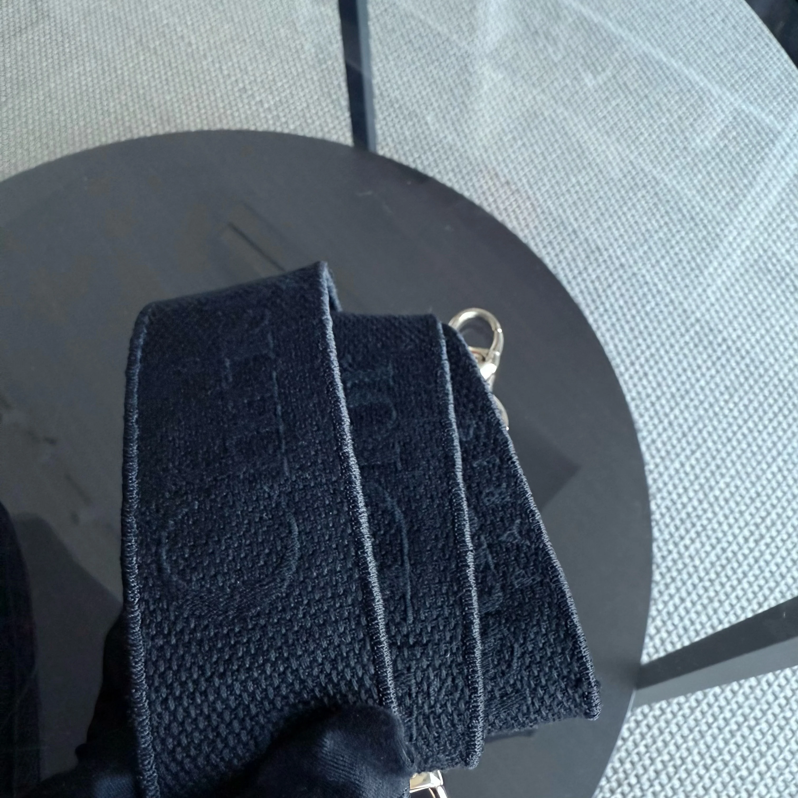 Dior Lady D-Lite Medium - Cannage Embroidered Canvas Black Gold Hardware