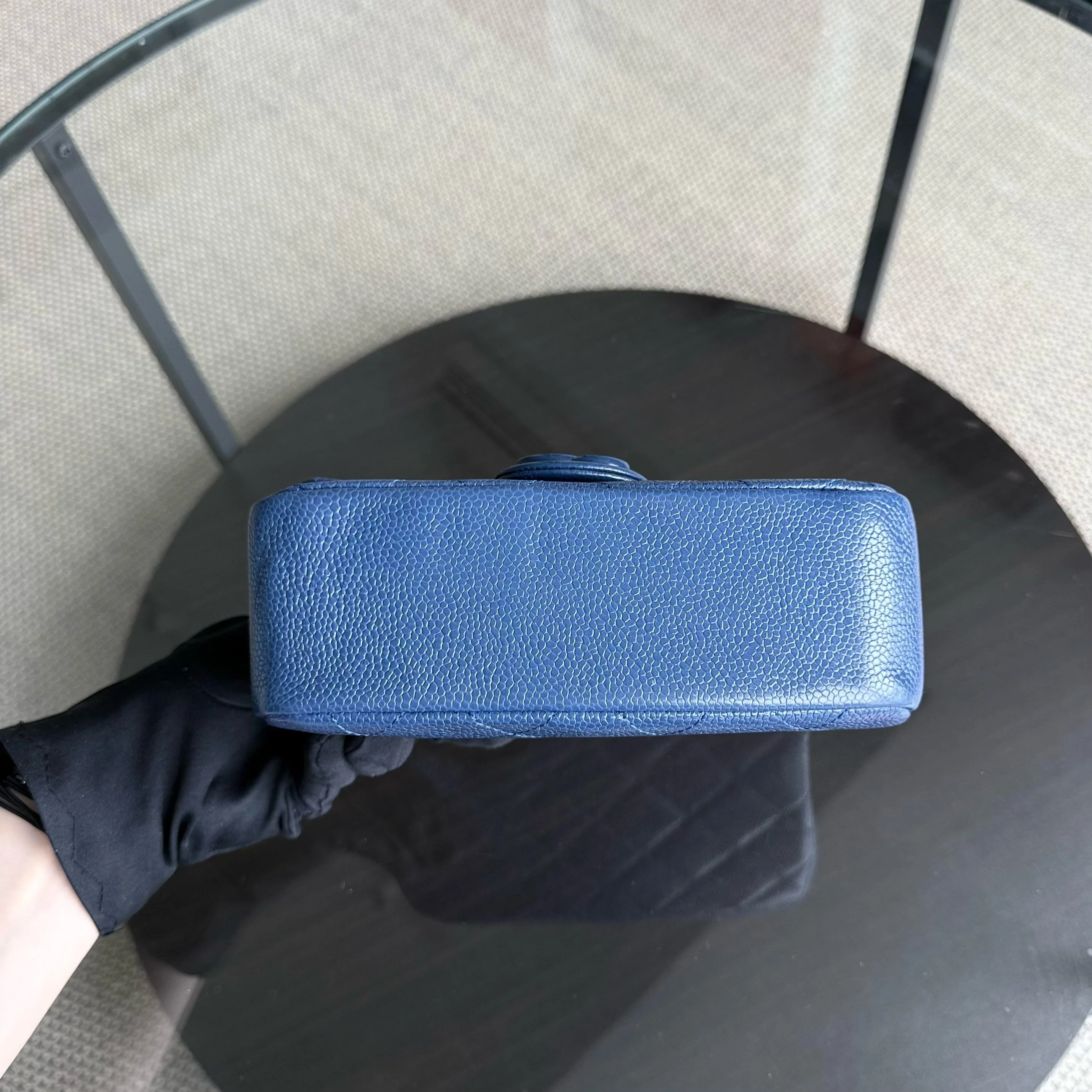 Chanel Classic Flap Seasonal Mini Square - Caviar Quilted All Blue Series 29