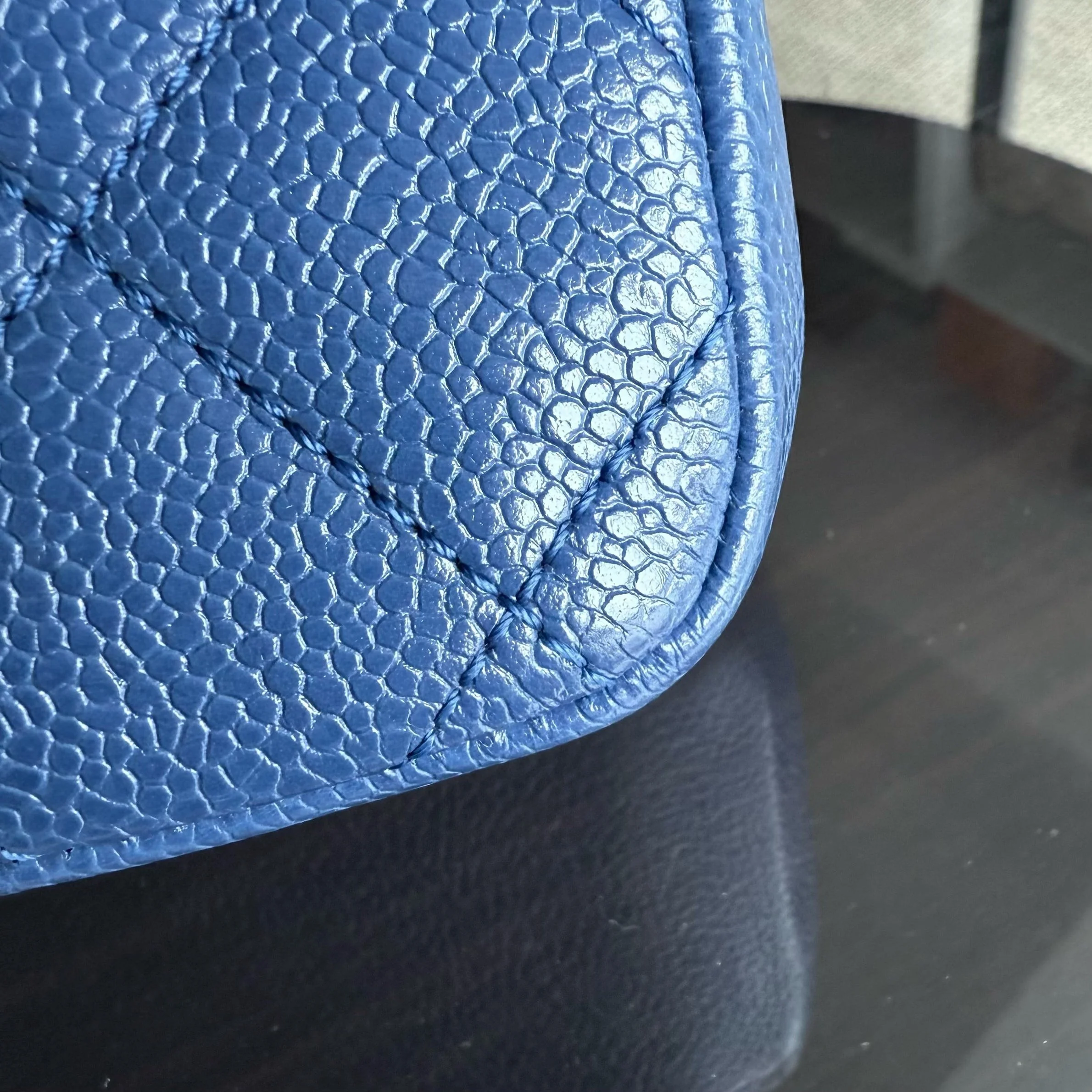 Chanel Classic Flap Seasonal Mini Square - Caviar Quilted All Blue Series 29