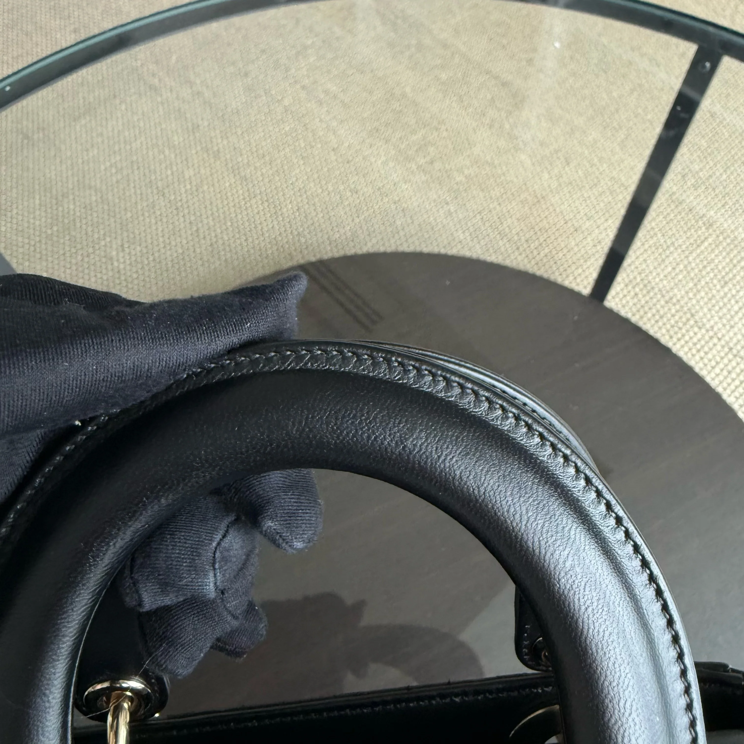 Dior Lady Small Flap - Cannage Lambskin Black Gold Hardware