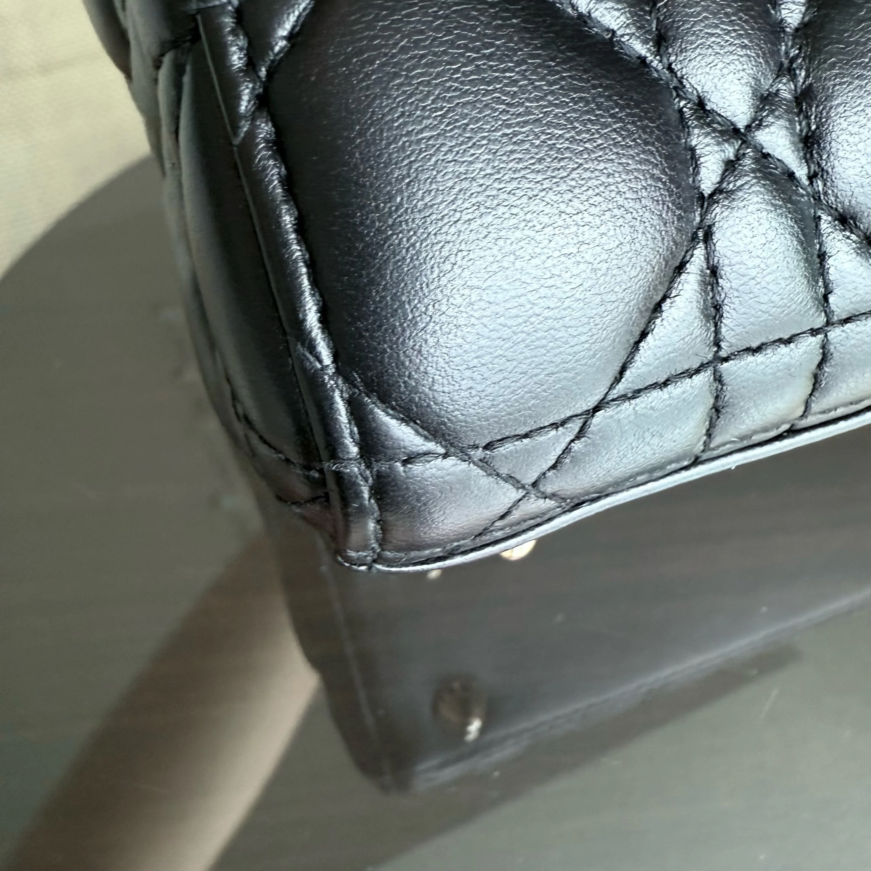 Dior Lady Small Flap - Cannage Lambskin Black Gold Hardware