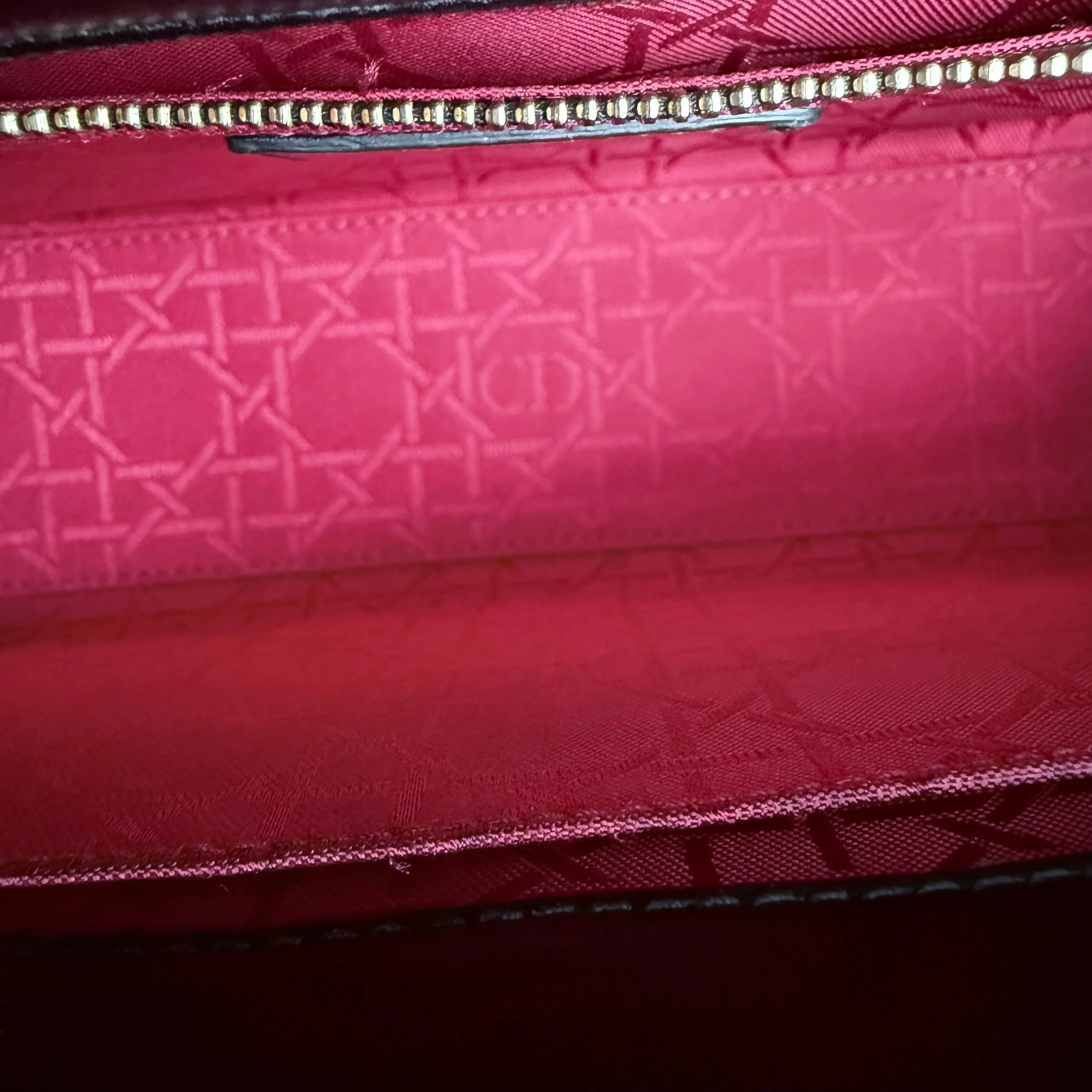 Dior Lady Small Flap - Cannage Lambskin Black Gold Hardware