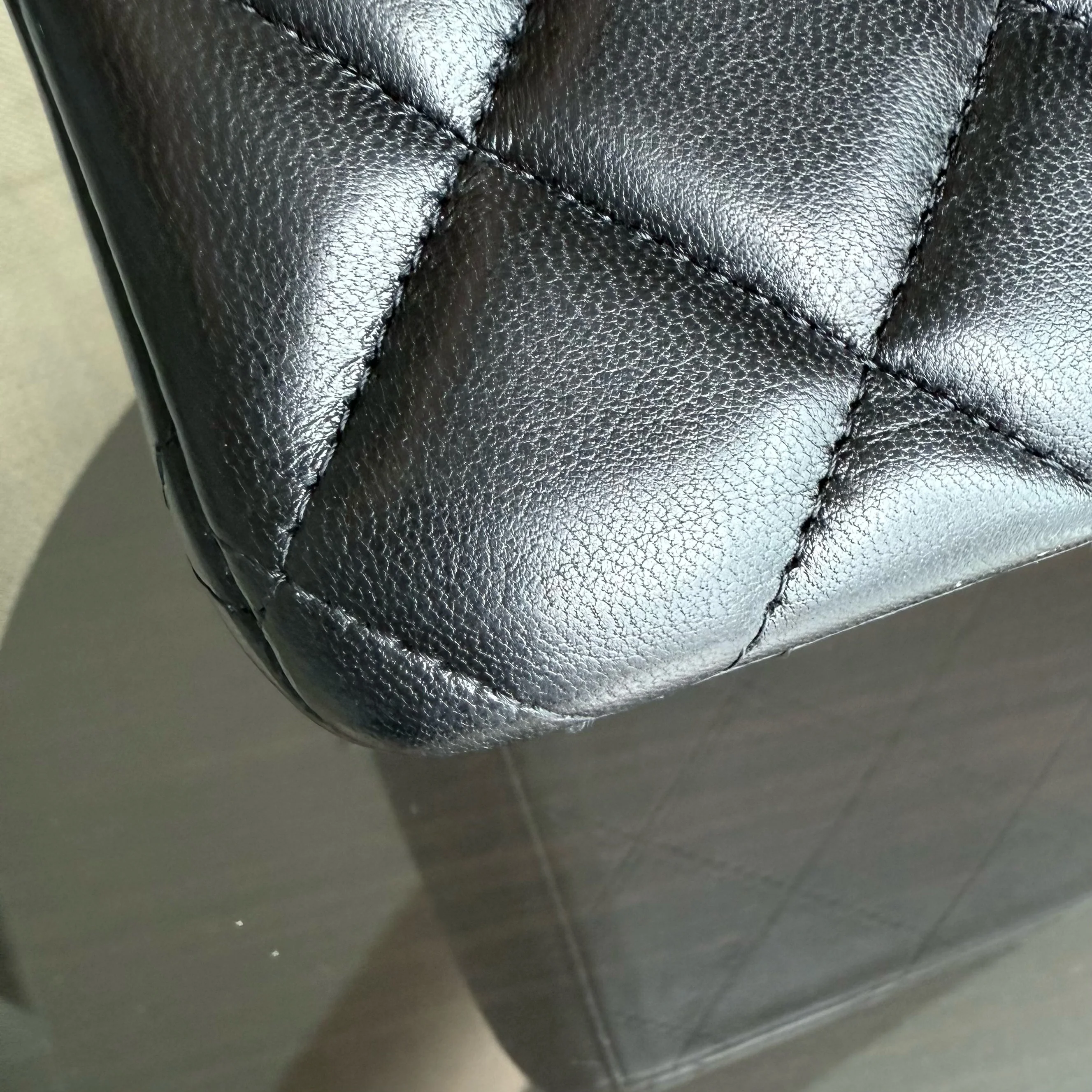 Chanel Classic Flap Maxi - Double Flap Quilted Lambskin Black Silver Hardware Series 15