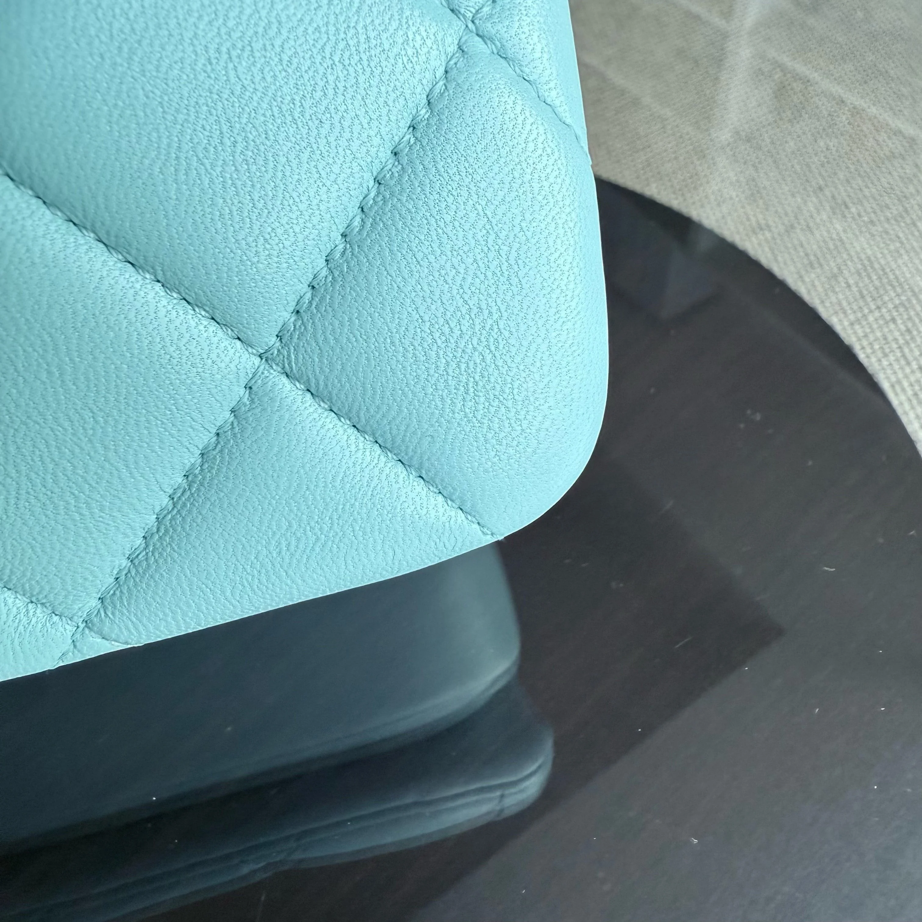 Chanel Trendy CC Small - Quilted Lambskin Tiffany Blue Gold Hardware