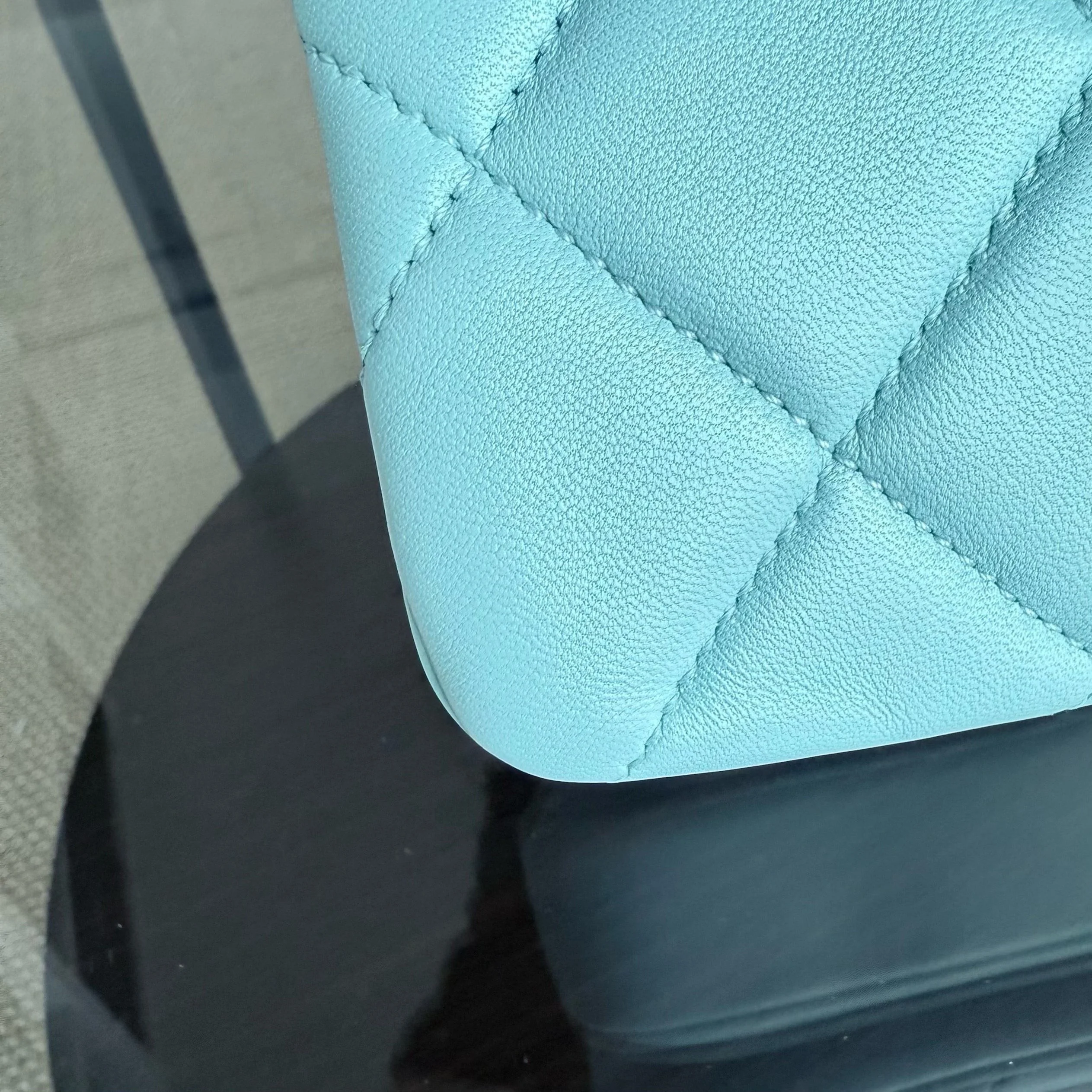 Chanel Trendy CC Small - Quilted Lambskin Tiffany Blue Gold Hardware