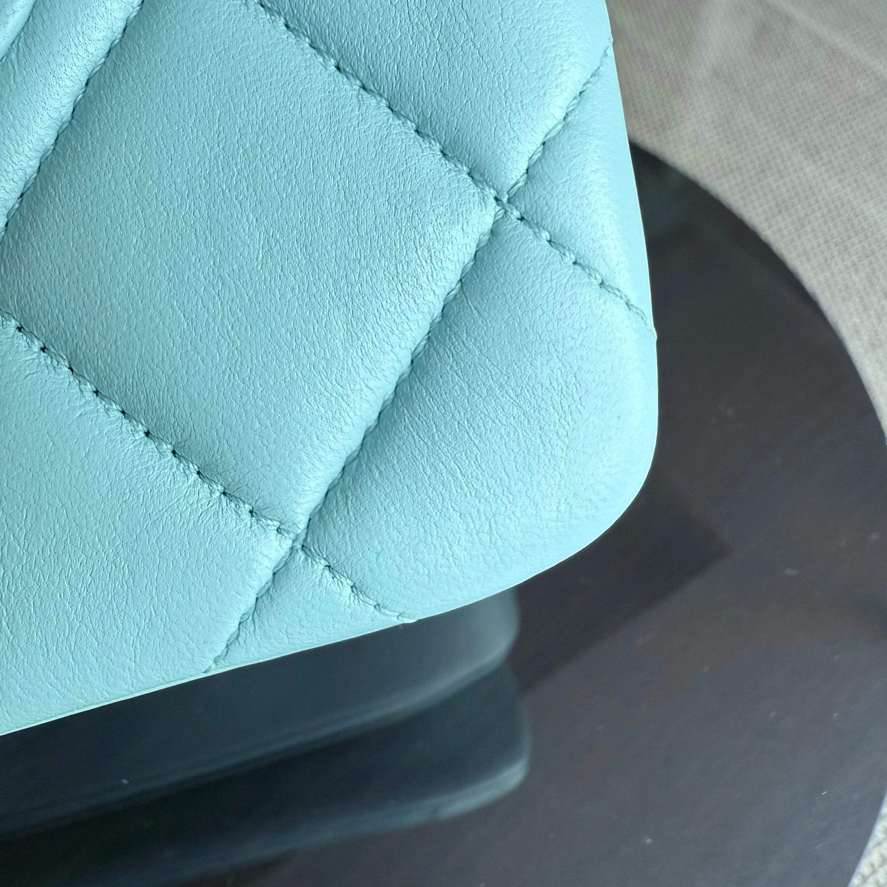 Chanel Trendy CC Small - Quilted Lambskin Tiffany Blue Gold Hardware