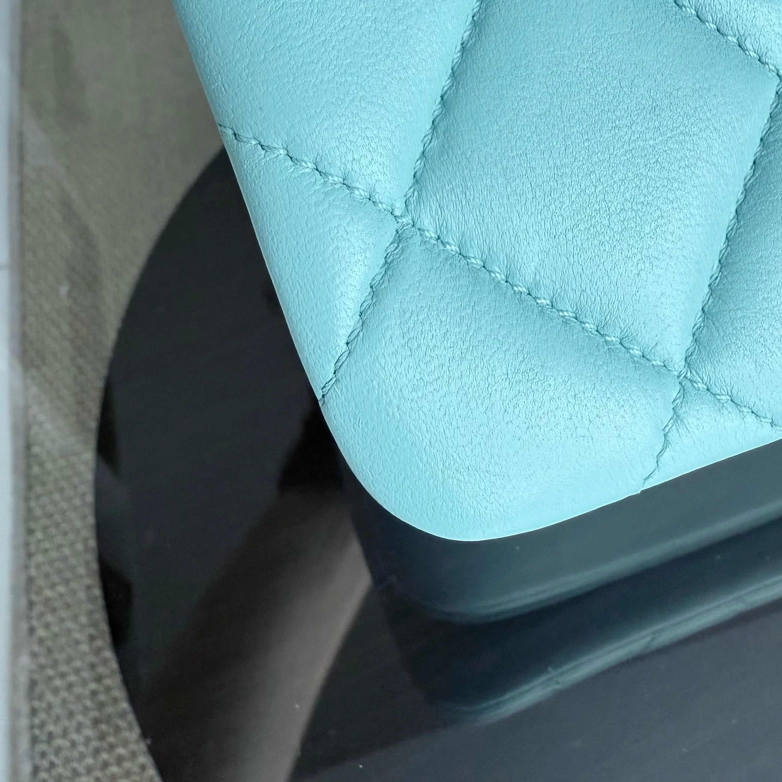 Chanel Trendy CC Small - Quilted Lambskin Tiffany Blue Gold Hardware