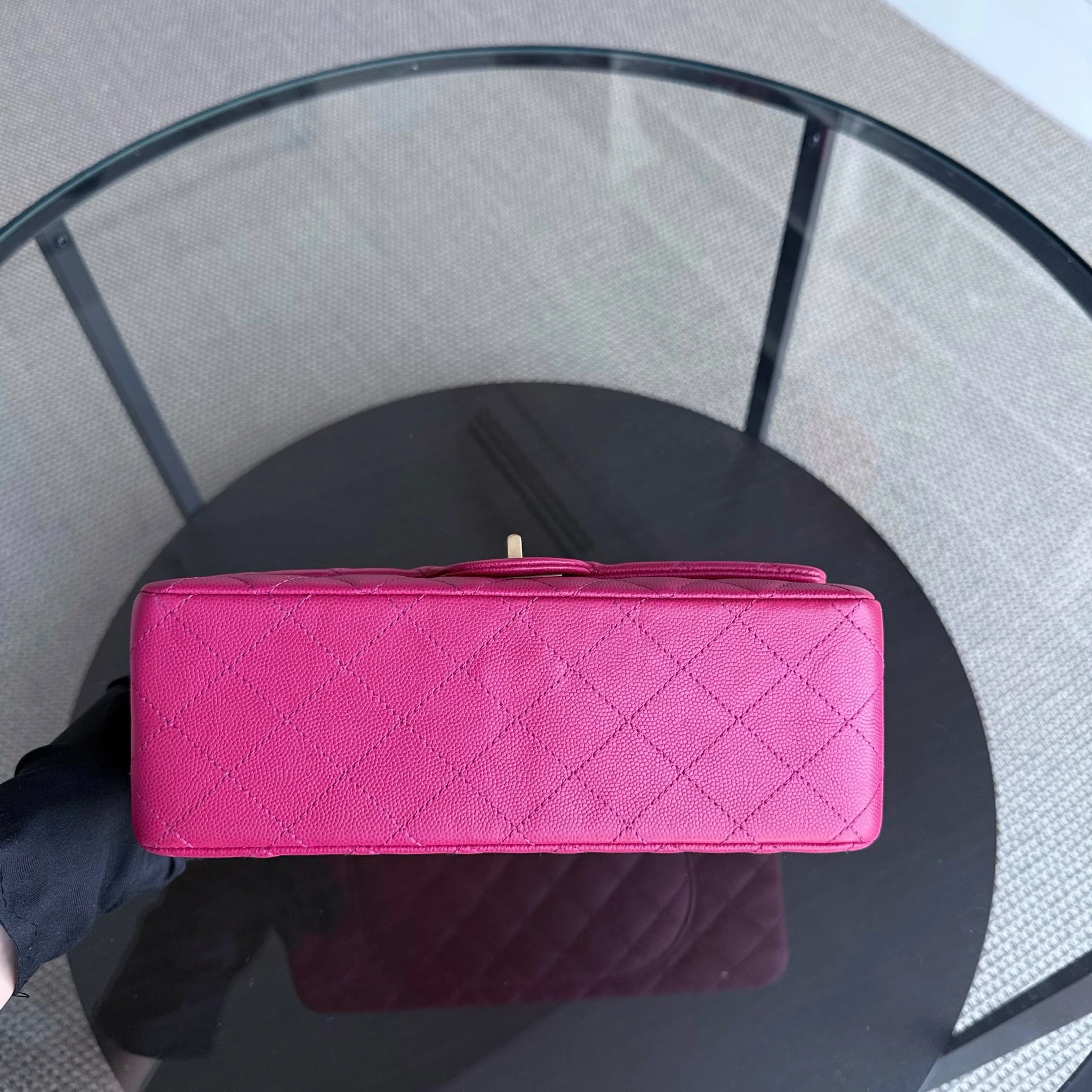 Chanel 2.55 Reissue 225 - 24CM Caviar Quilted Hot Pink Gold Hardware Series 23