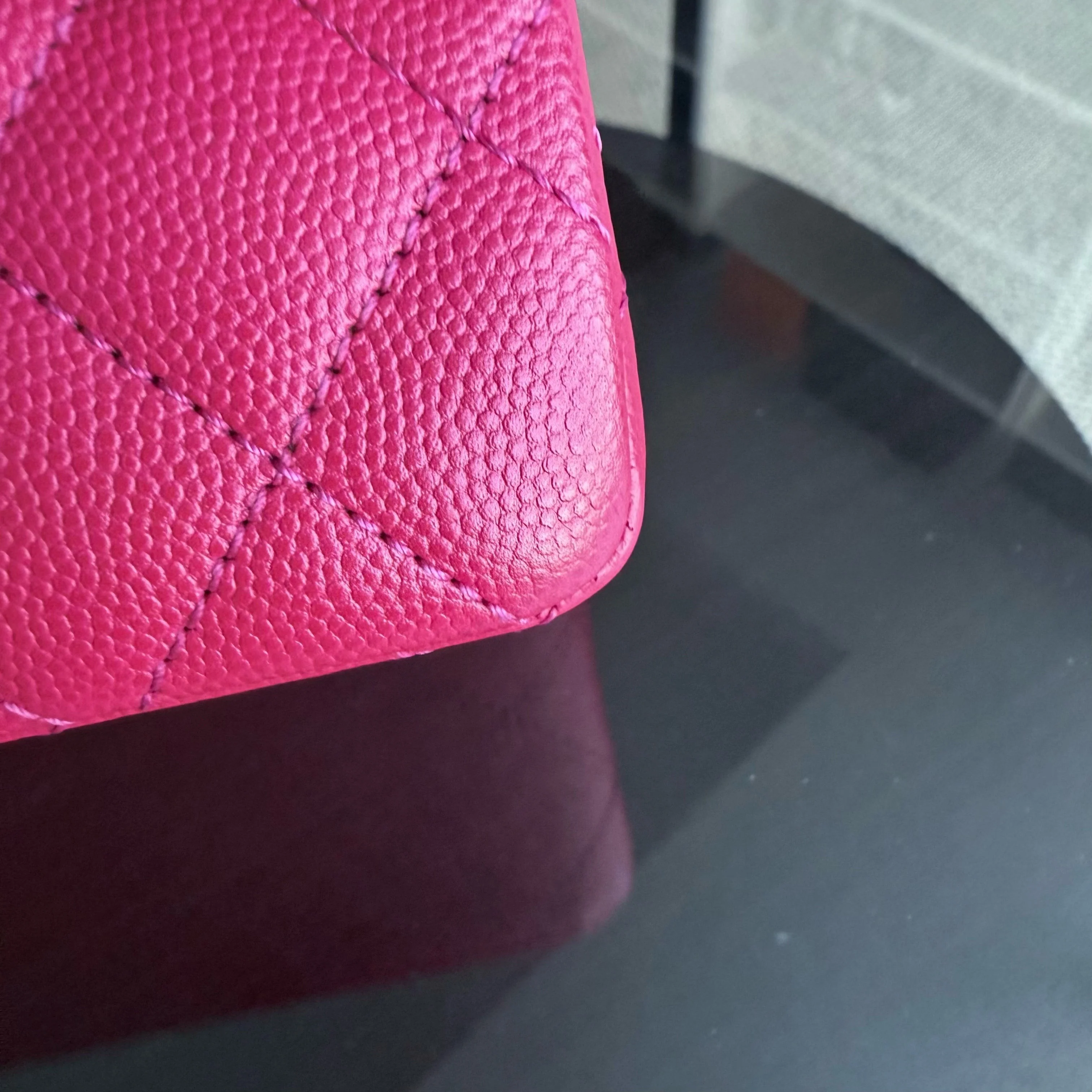 Chanel 2.55 Reissue 225 - 24CM Caviar Quilted Hot Pink Gold Hardware Series 23