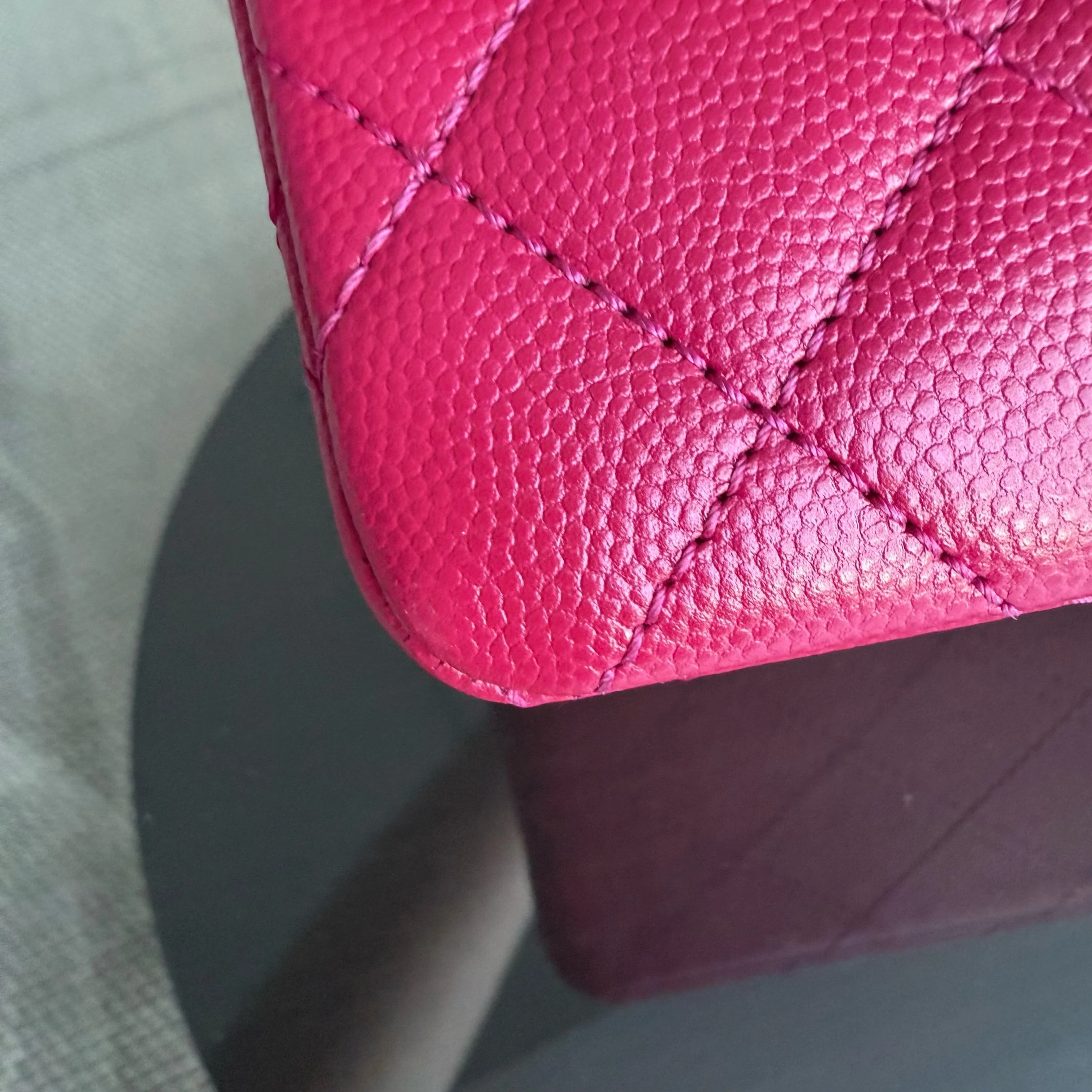 Chanel 2.55 Reissue 225 - 24CM Caviar Quilted Hot Pink Gold Hardware Series 23