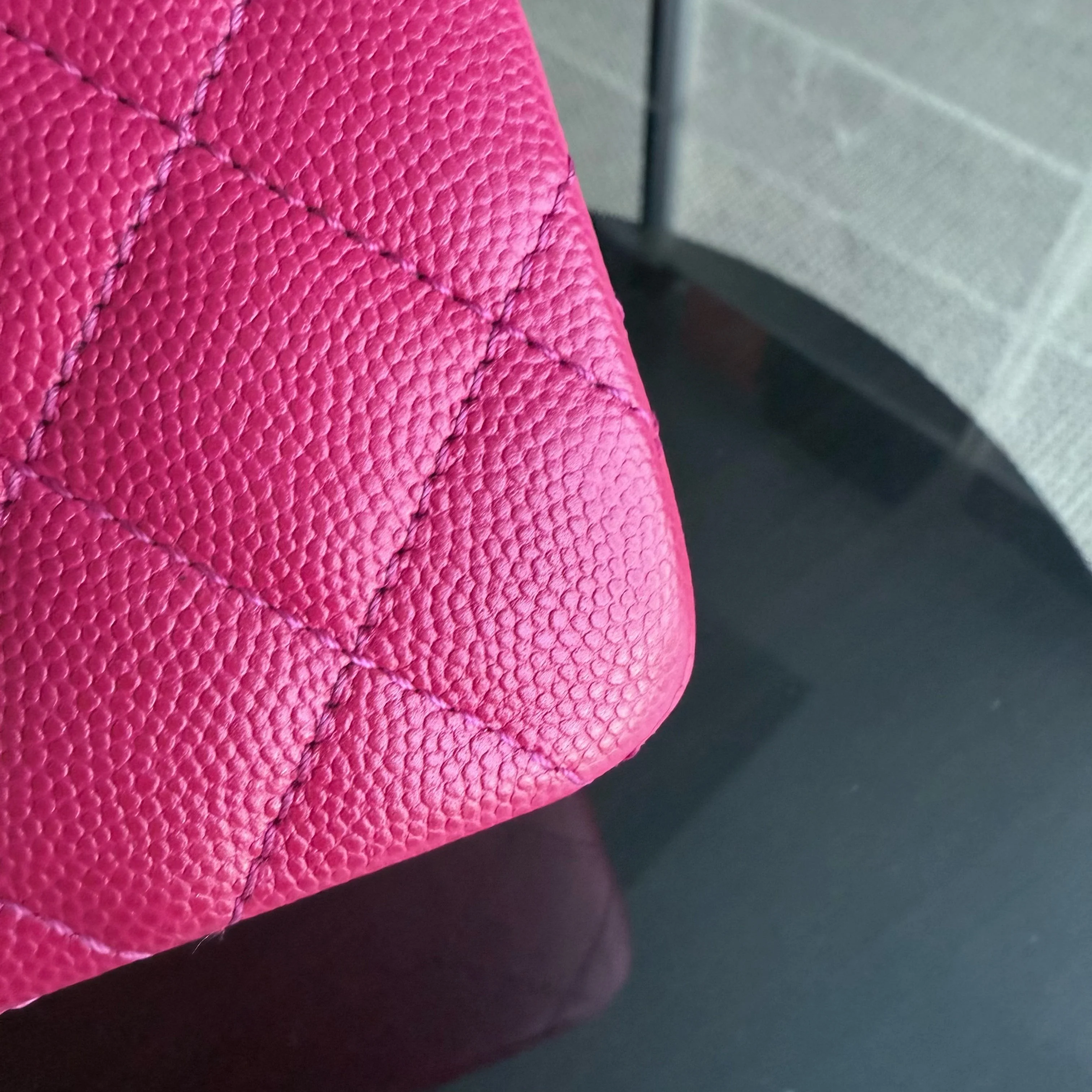 Chanel 2.55 Reissue 225 - 24CM Caviar Quilted Hot Pink Gold Hardware Series 23