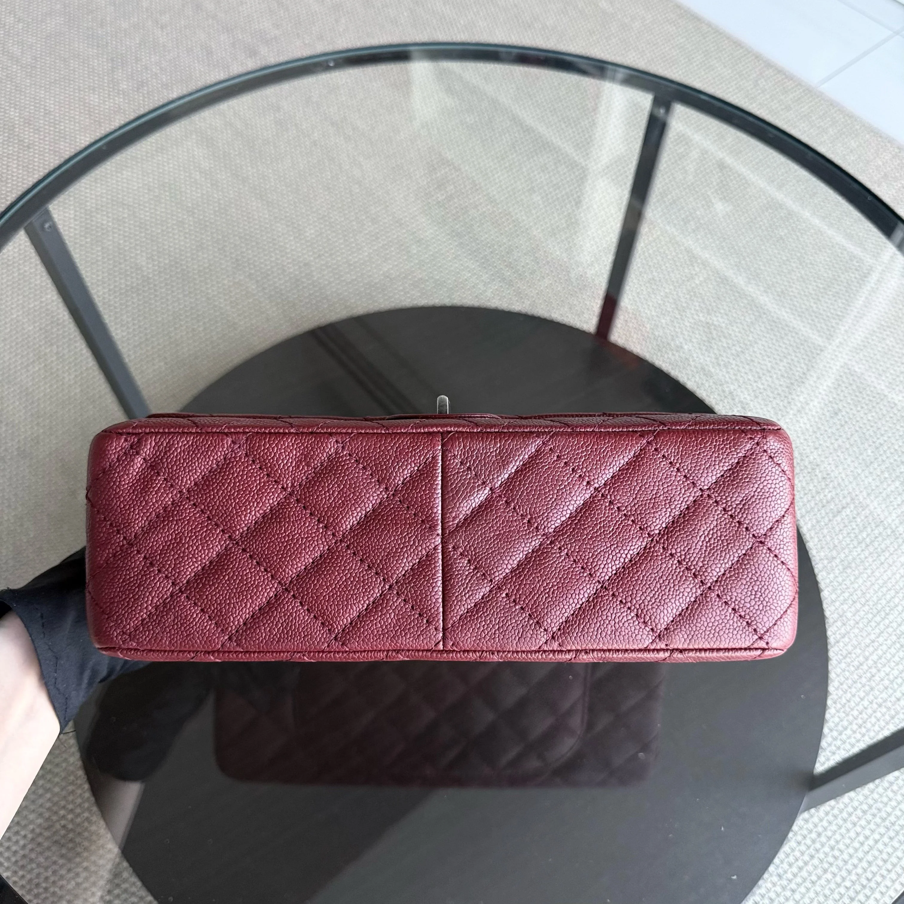 Chanel 2.55 Reissue 226 - Caviar Quilted Burgundy Ruthenium Silver Hardware Series 14