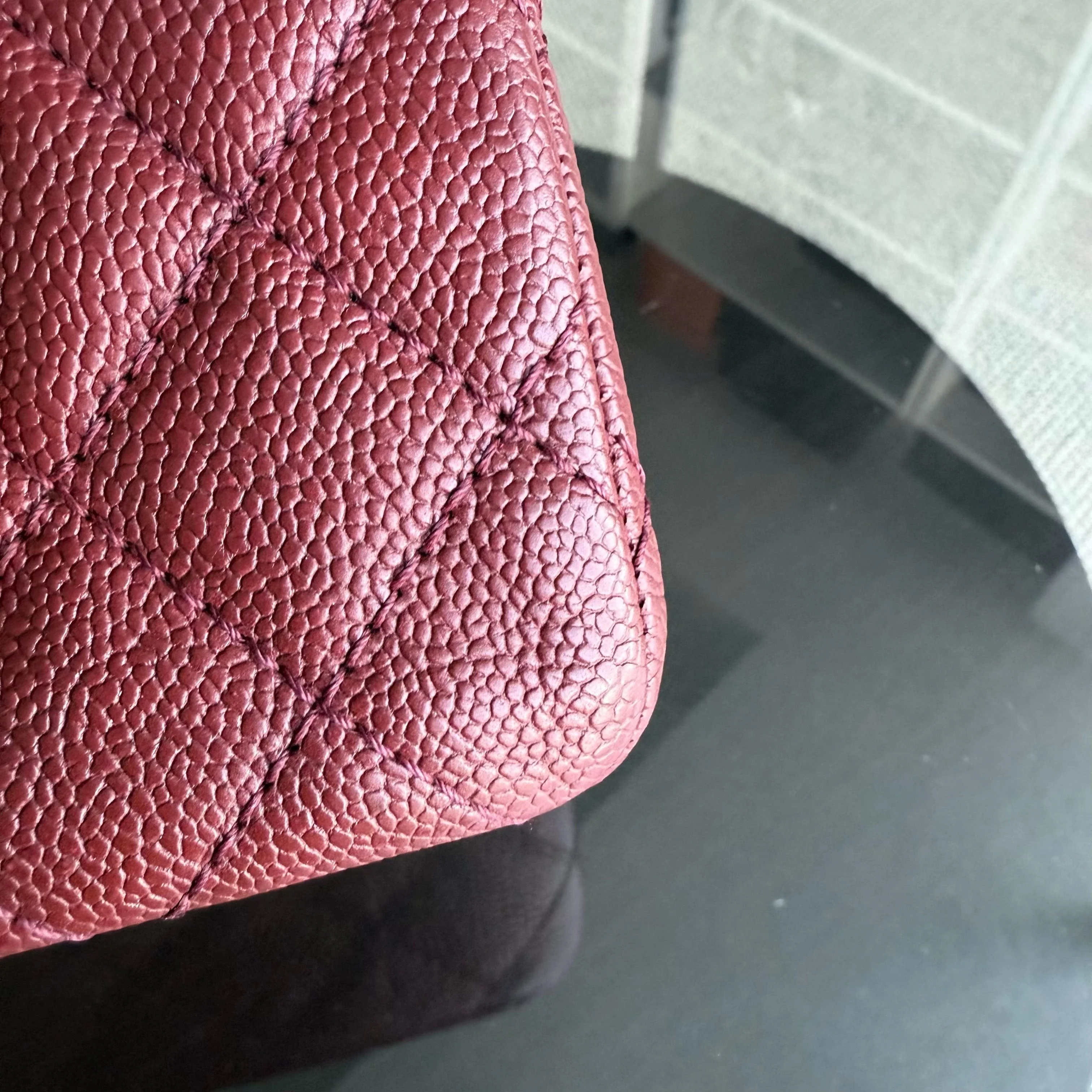 Chanel 2.55 Reissue 226 - Caviar Quilted Burgundy Ruthenium Silver Hardware Series 14