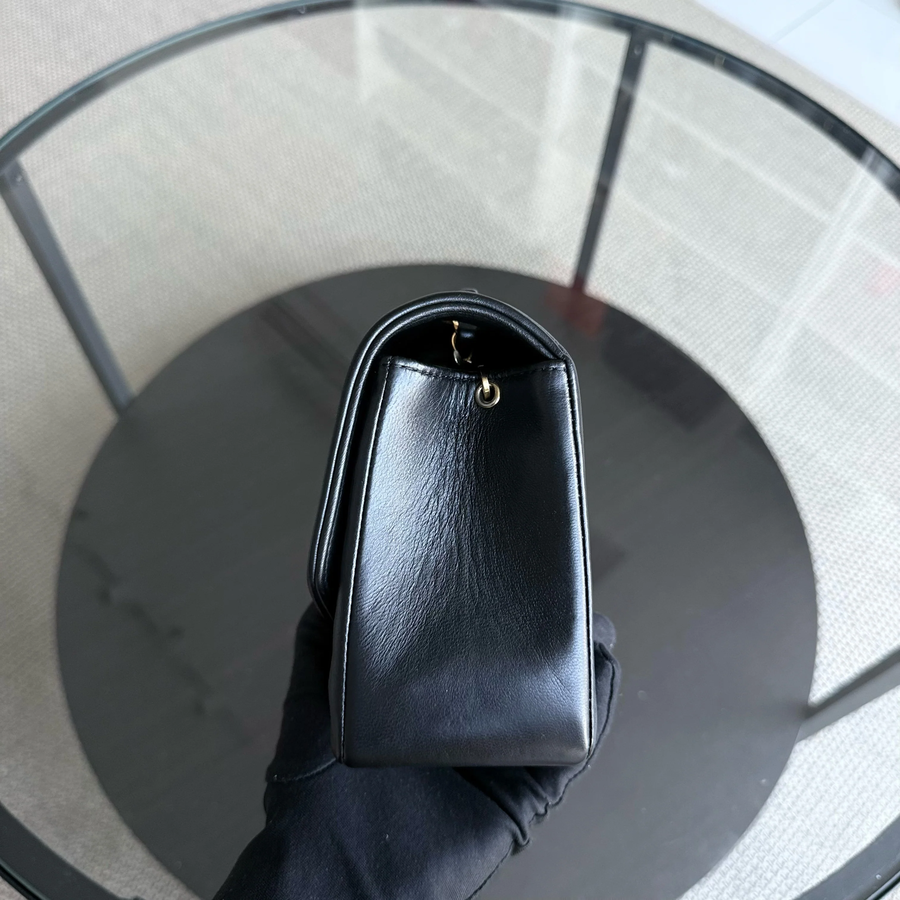 Chanel Diana Vintage - Quilted Lambskin Black Gold Hardware Series 2