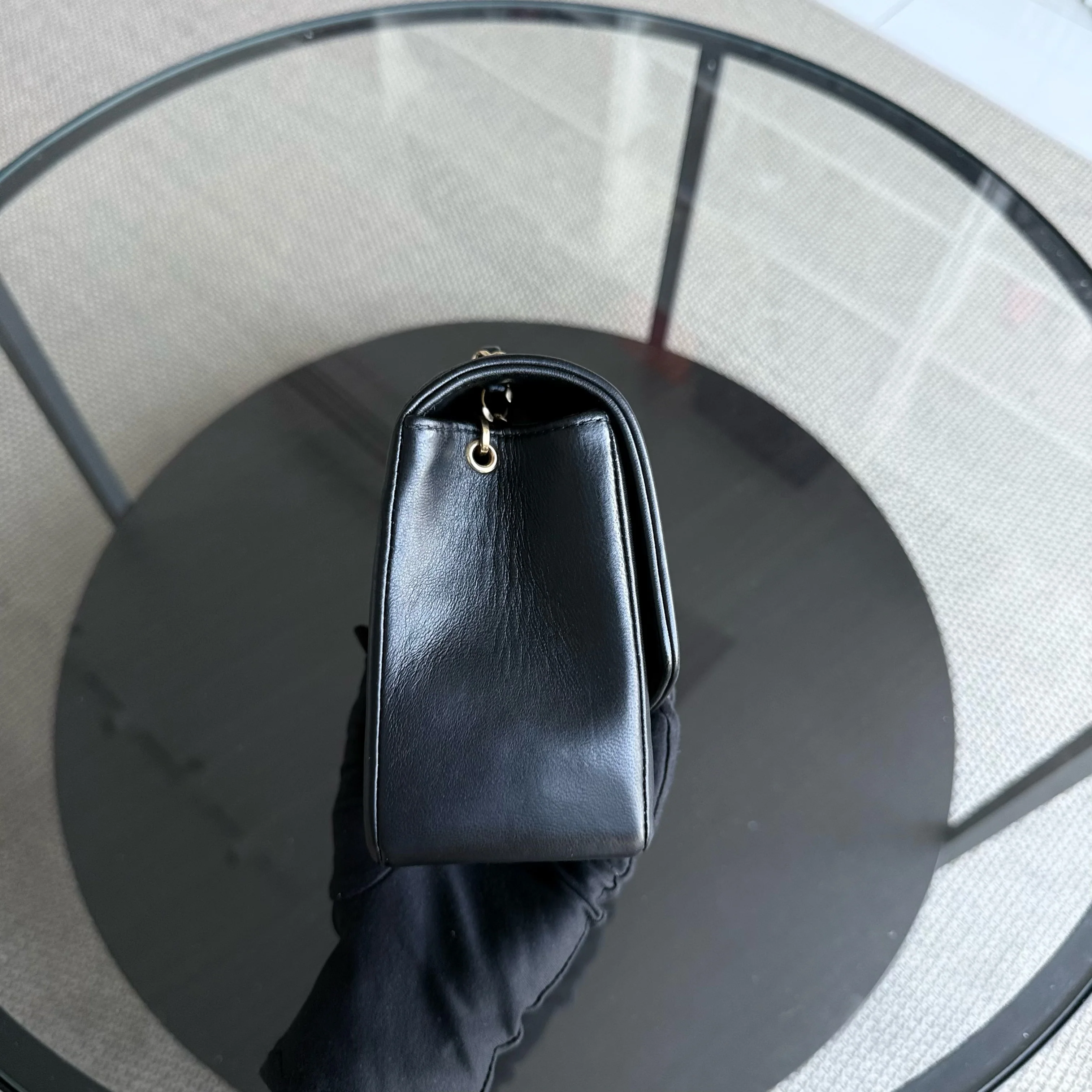 Chanel Diana Vintage - Quilted Lambskin Black Gold Hardware Series 2