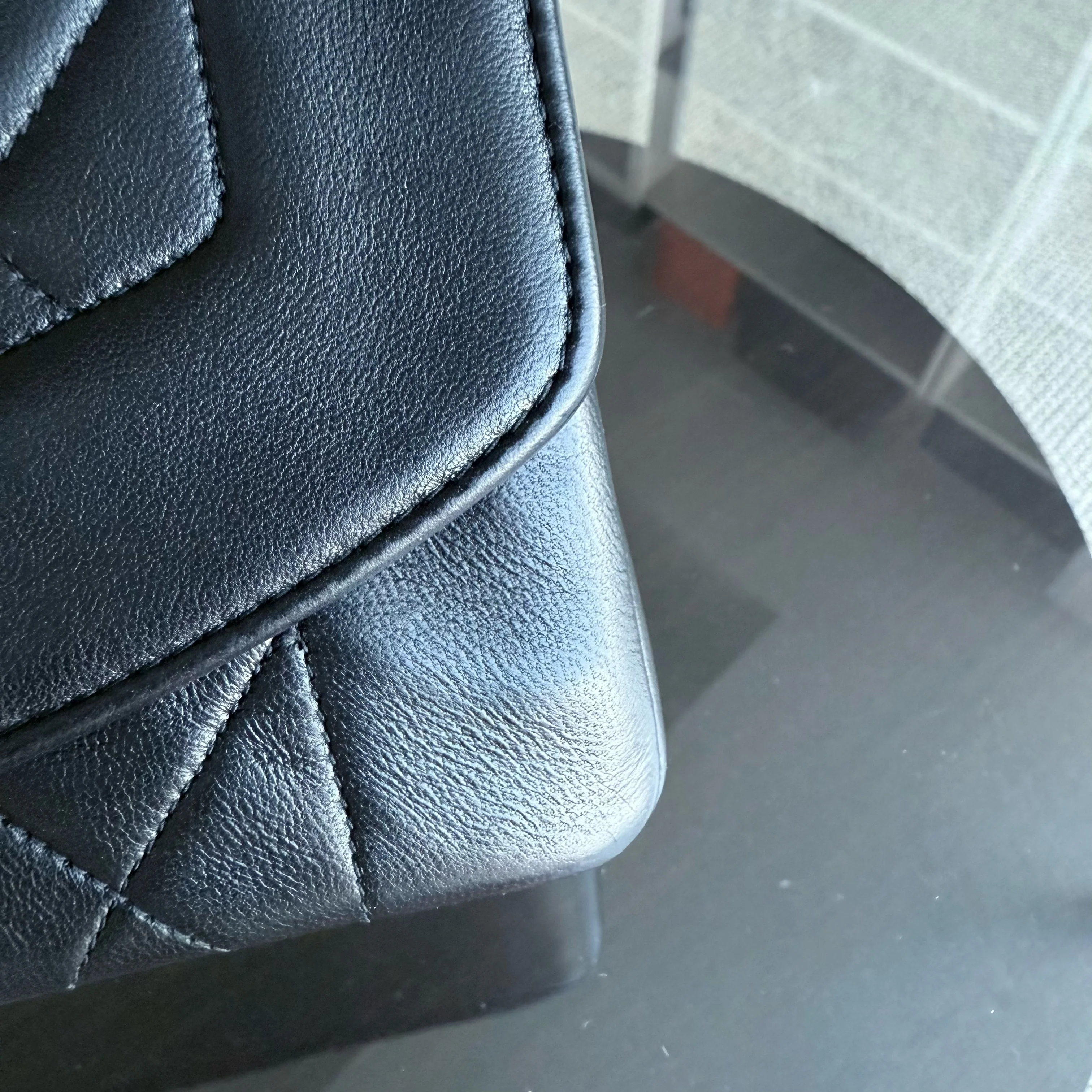 Chanel Diana Vintage - Quilted Lambskin Black Gold Hardware Series 2