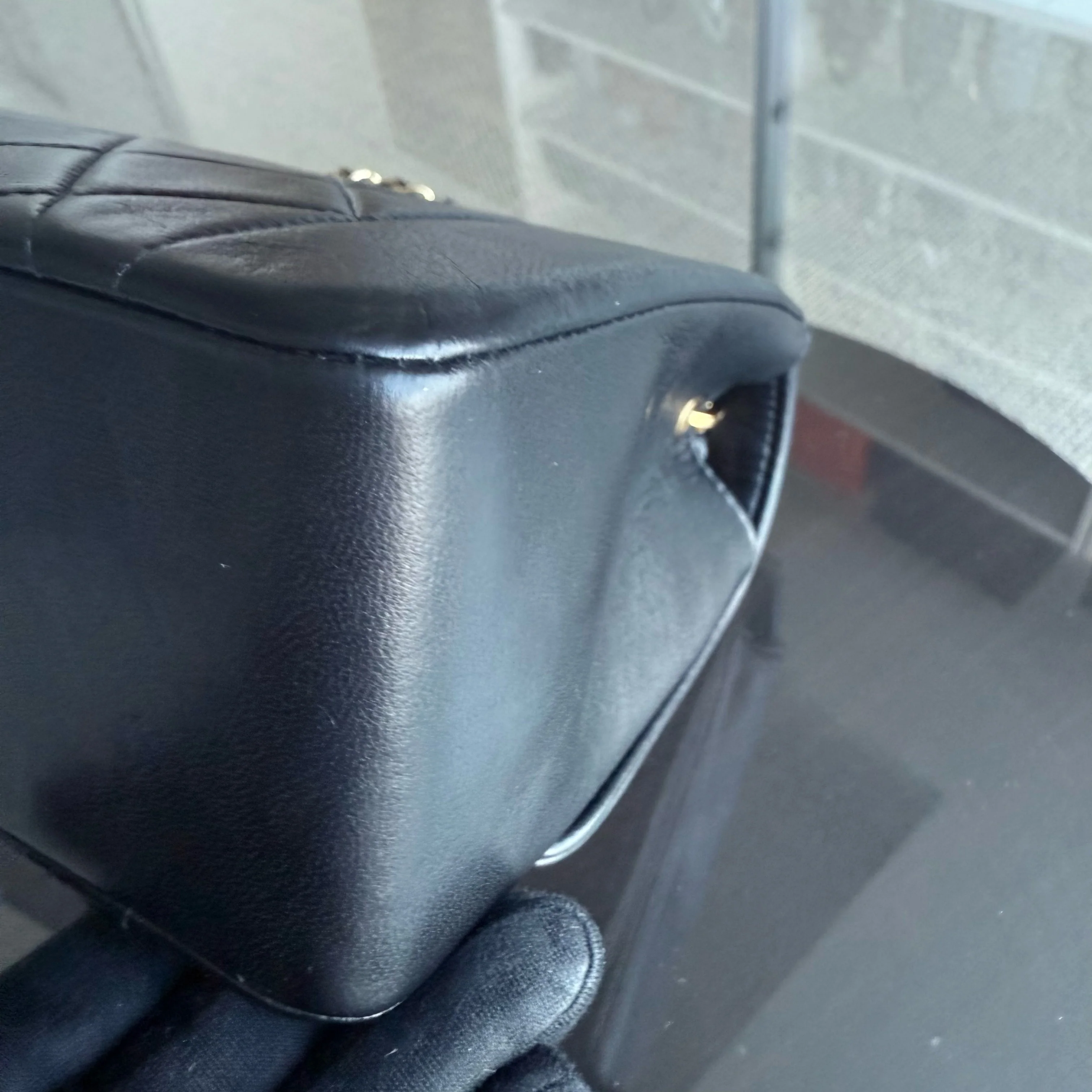 Chanel Diana Vintage - Quilted Lambskin Black Gold Hardware Series 2