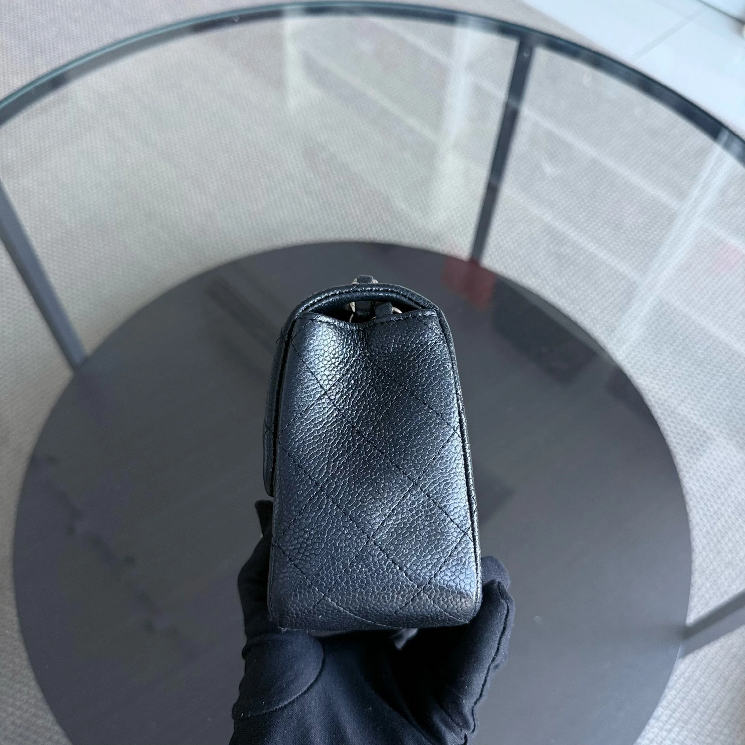 Chanel Classic Flap Mini Square - Caviar Quilted Black Gold Hardware