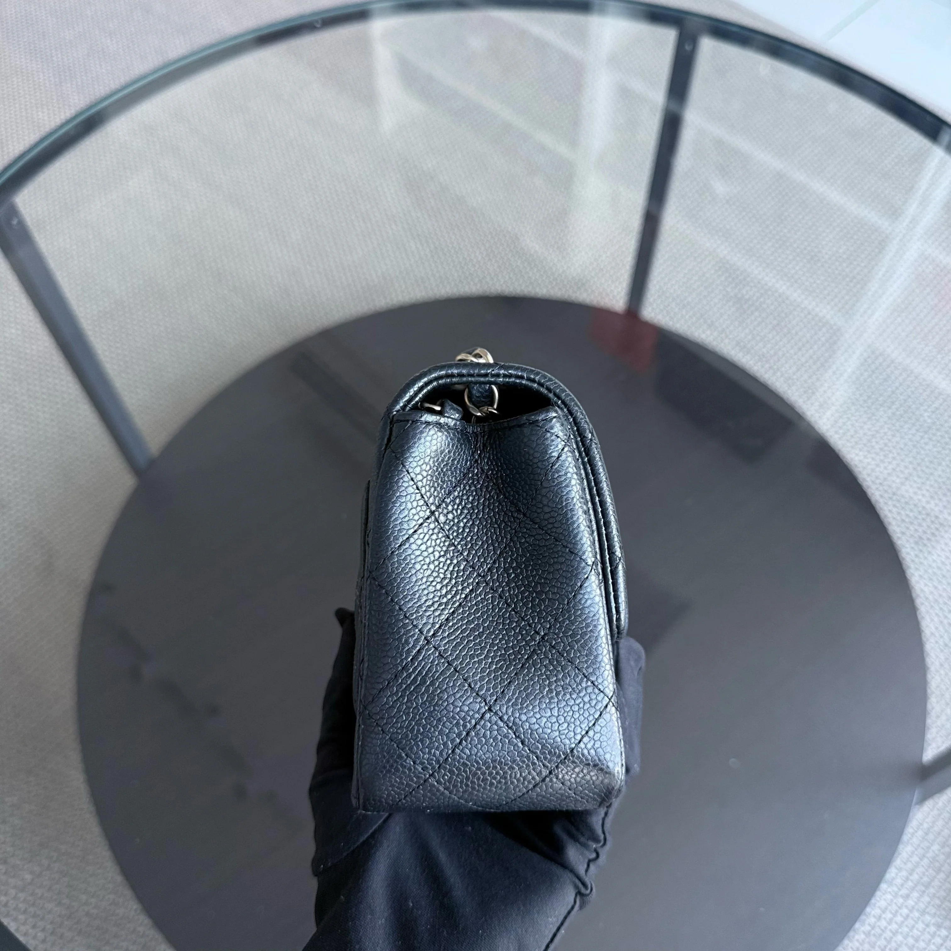 Chanel Classic Flap Mini Square - Caviar Quilted Black Gold Hardware