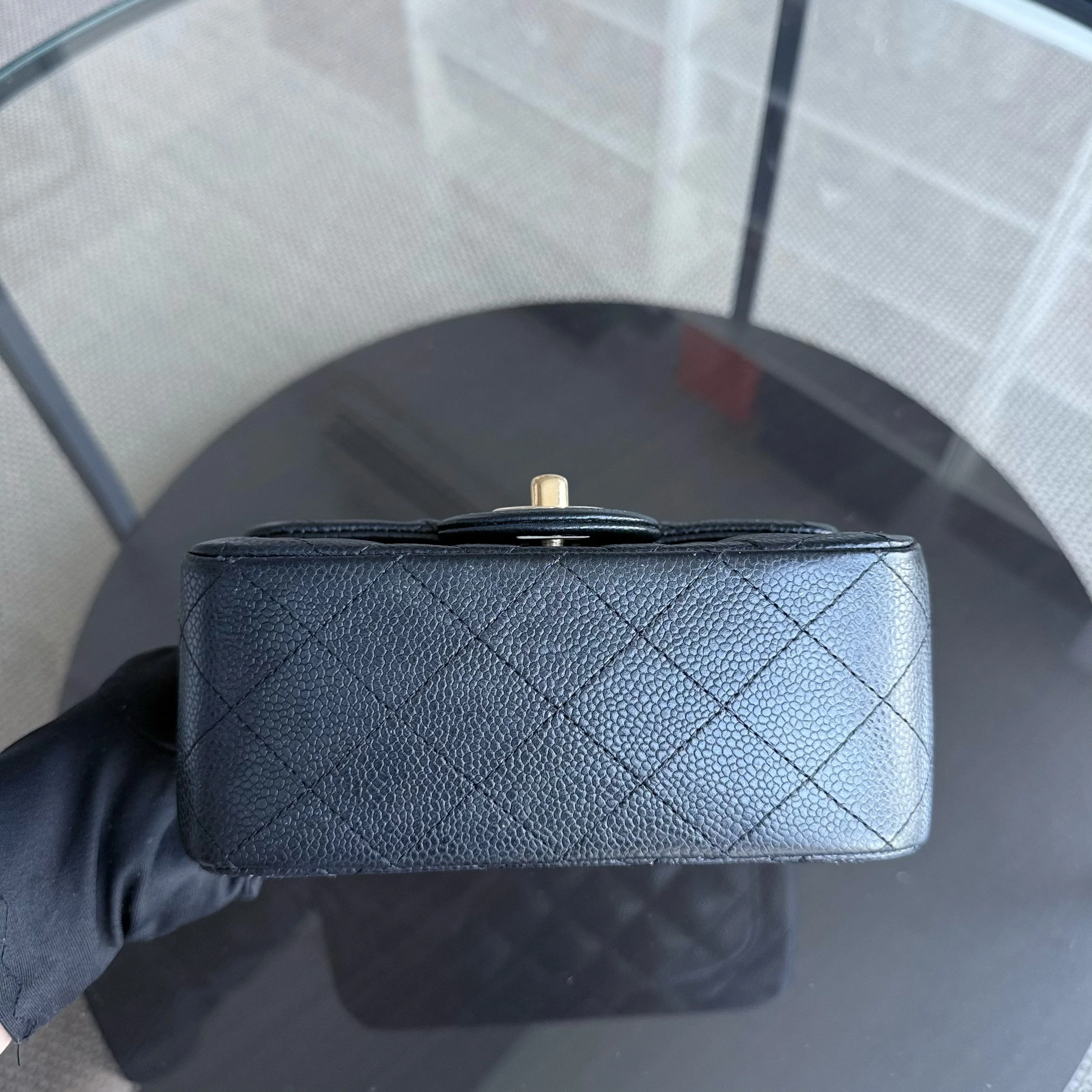 Chanel Classic Flap Mini Square - Caviar Quilted Black Gold Hardware
