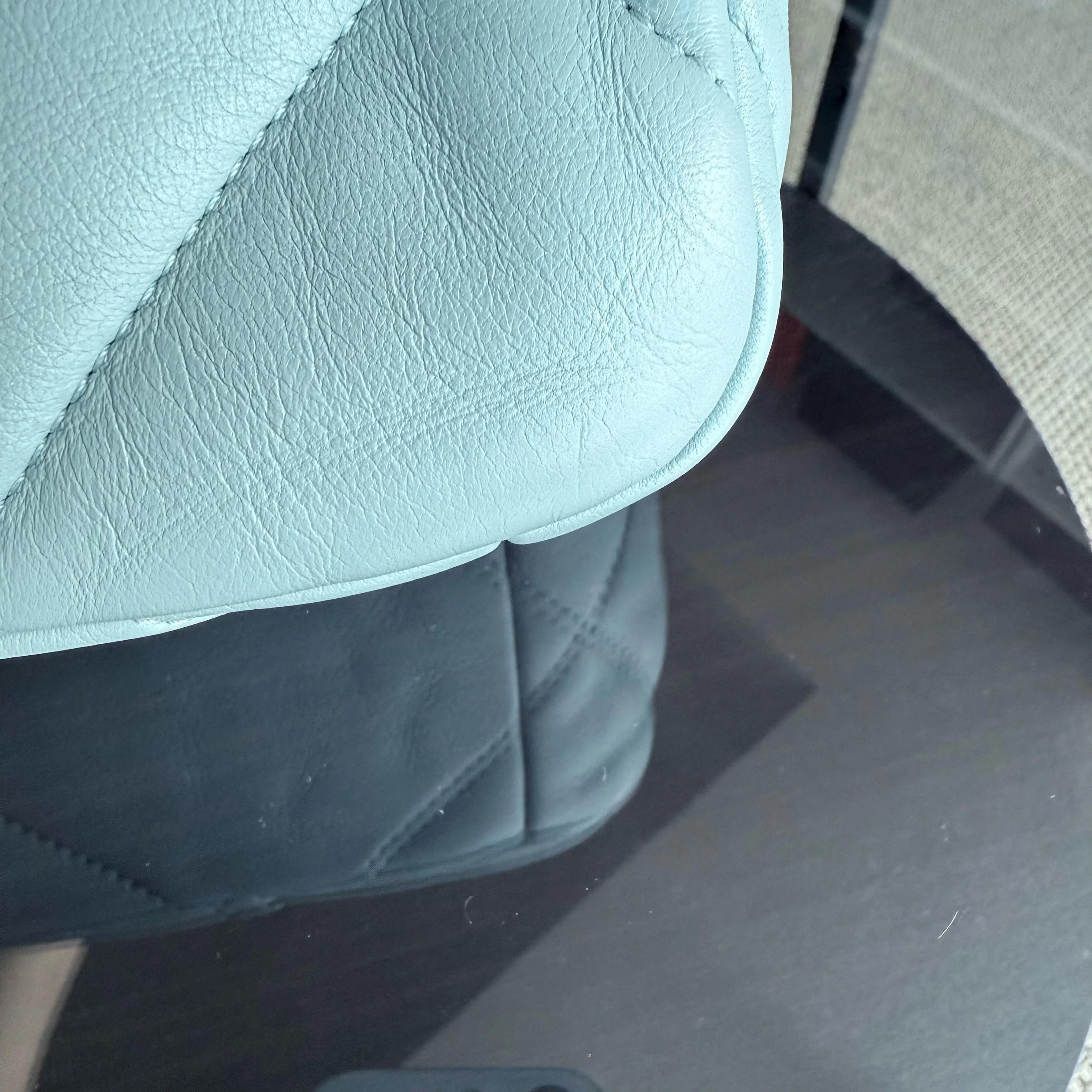 Chanel 19 Bag Small - Quilted Goatskin Light Blue Two-tone Gold Hardware Microchip