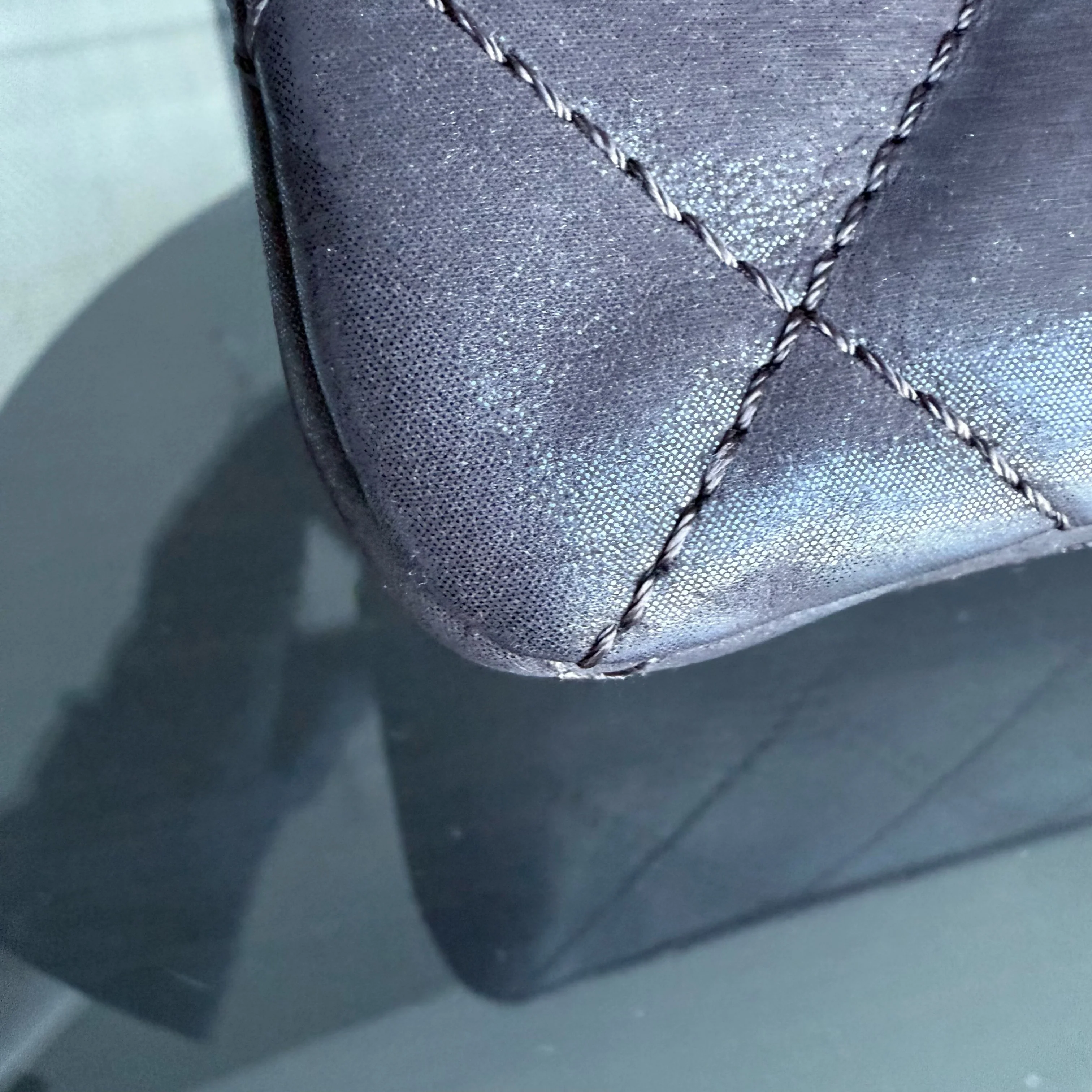 Chanel 2.55 Reissue 227 Maxi - Quilted Iridescent Calfskin Dark Brown Silver Hardware Series 14