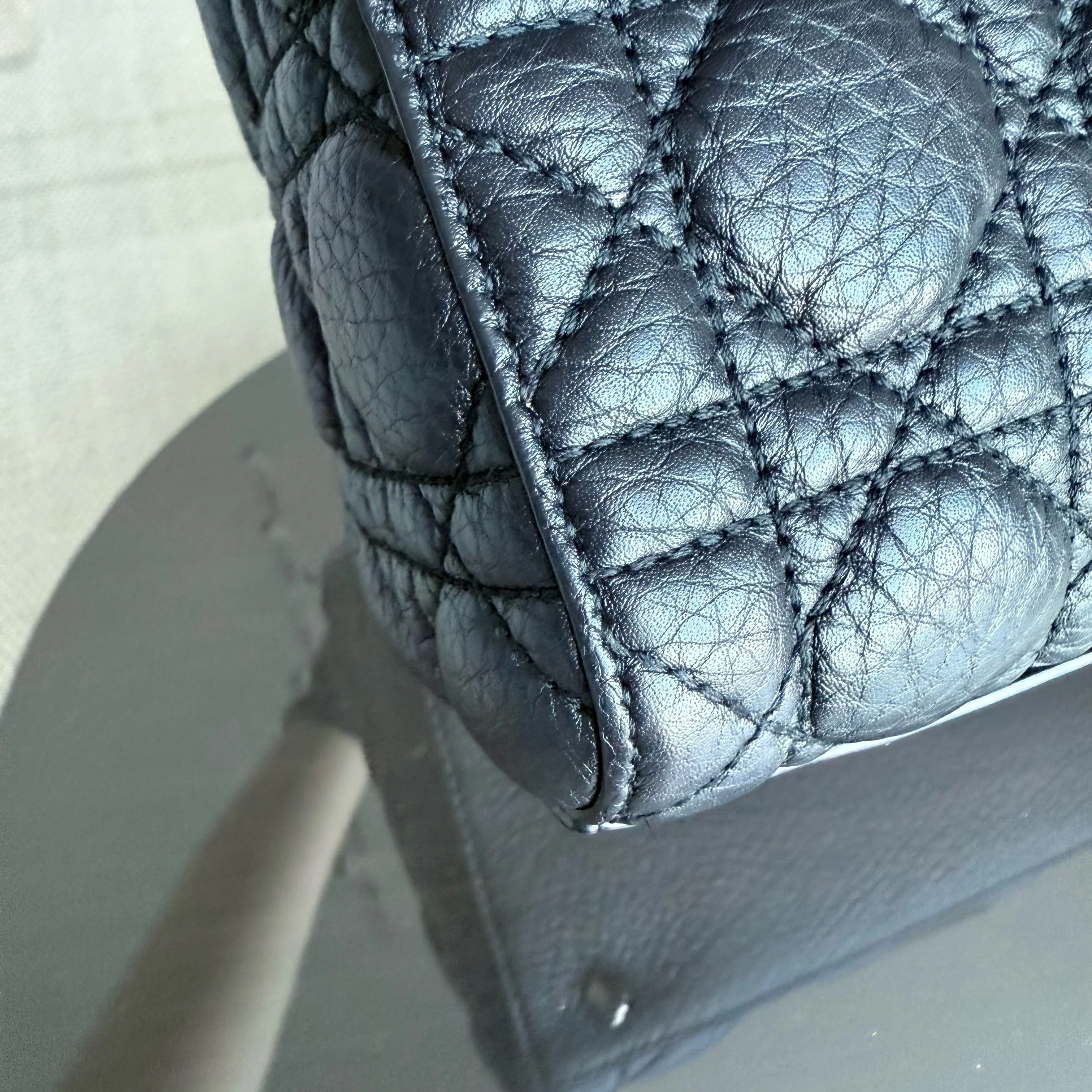 Dior Lady Medium Flap - Cannage Calfskin Black Gold Hardware