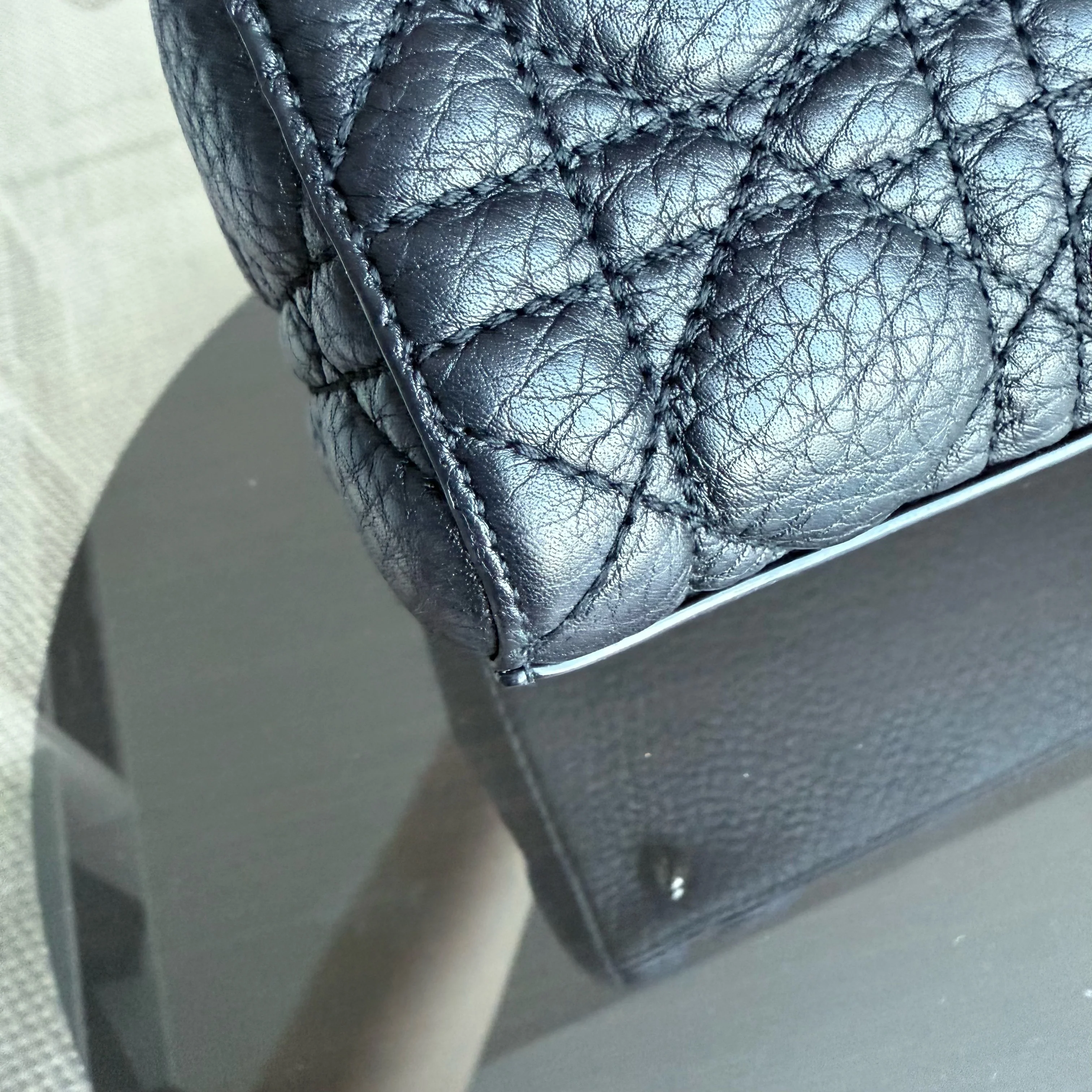 Dior Lady Medium Flap - Cannage Calfskin Black Gold Hardware