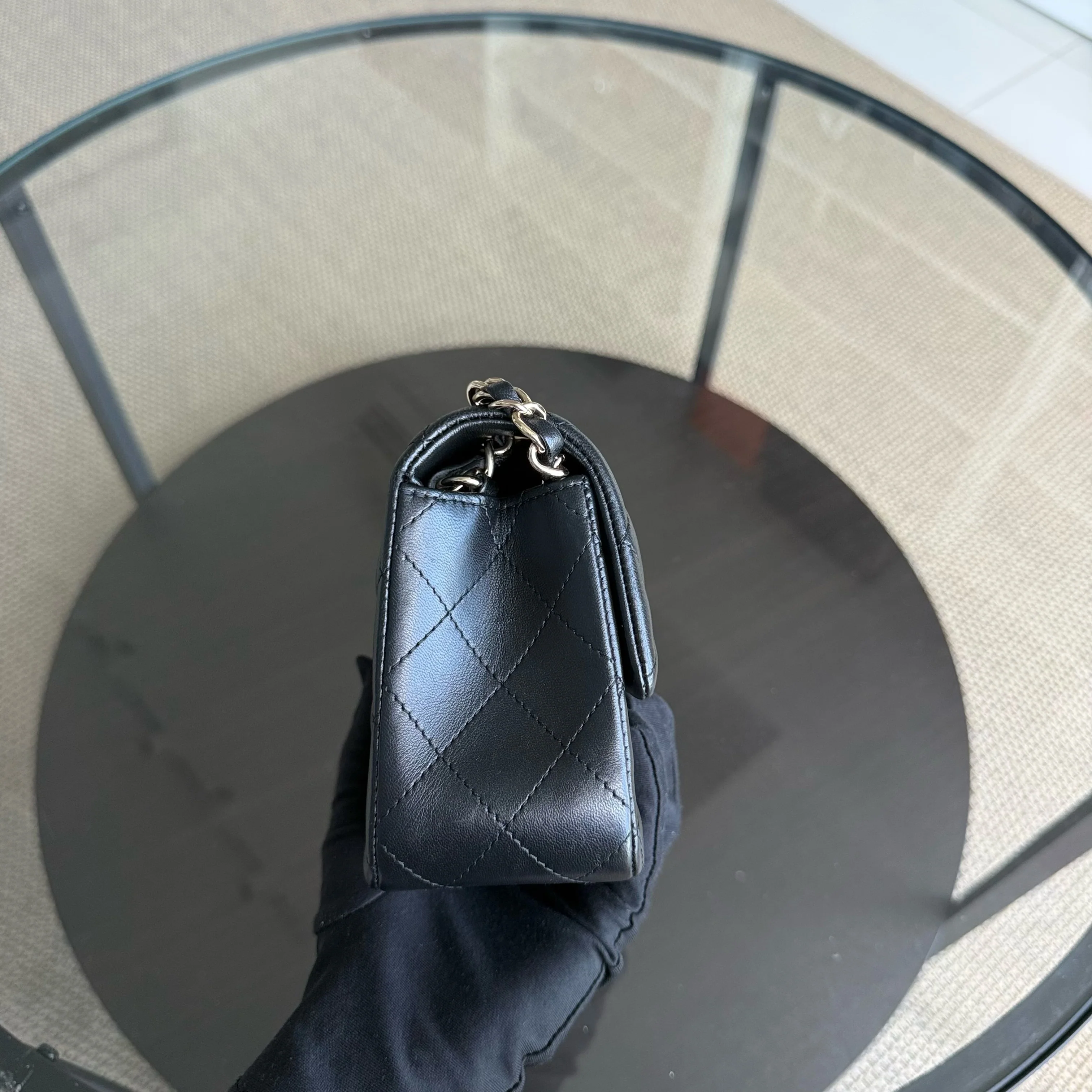 Chanel Classic Flap Mini - Quilted Lambskin Black Gold Hardware Series 26