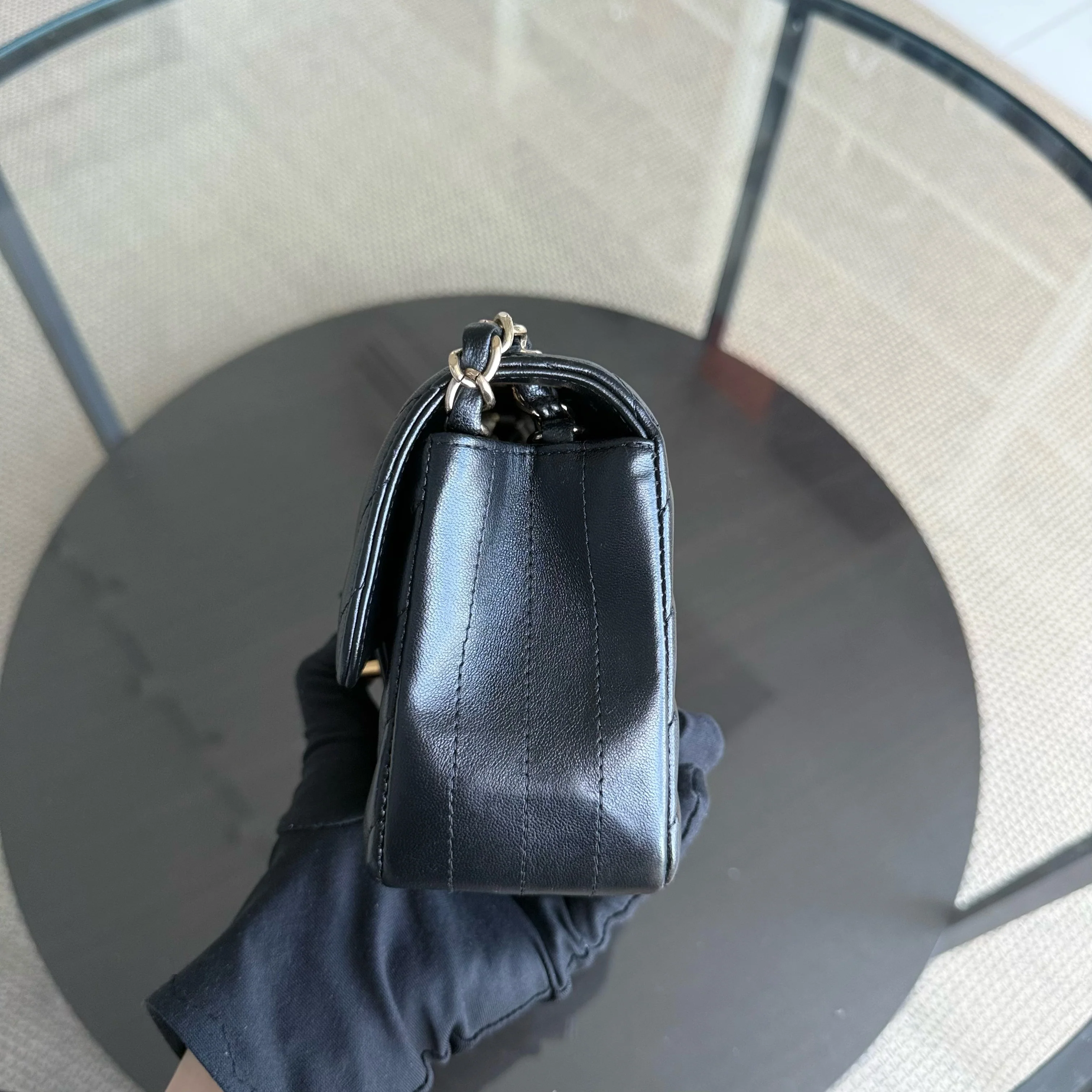 Chanel Classic Flap Mini - Quilted Lambskin Black Gold Hardware Series 26