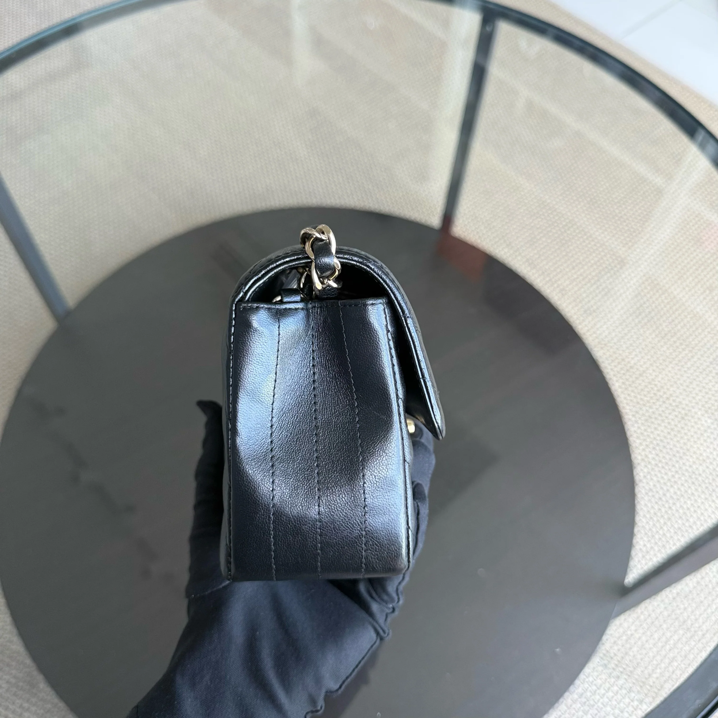 Chanel Classic Flap Mini - Quilted Lambskin Black Gold Hardware Series 26