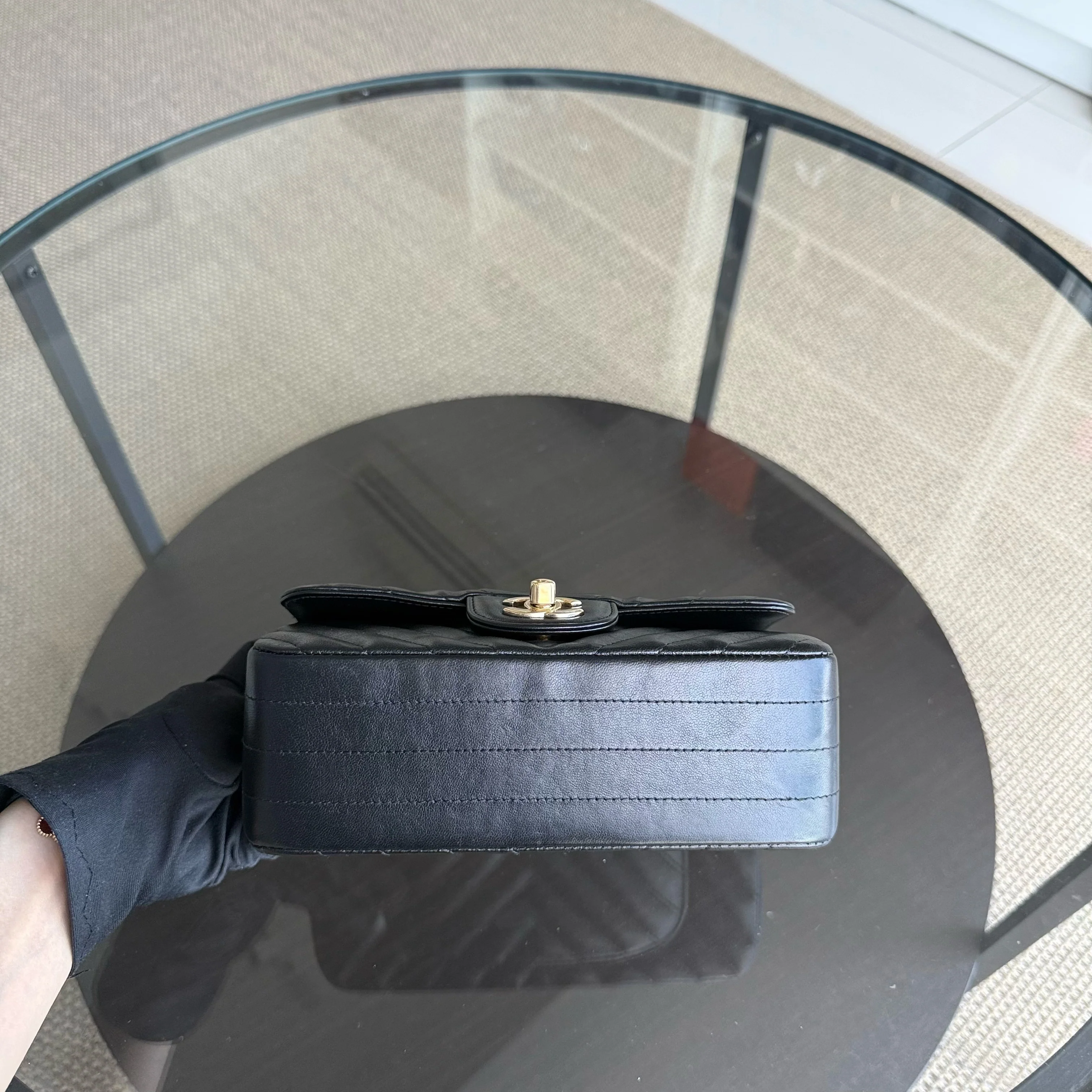 Chanel Classic Flap Mini - Quilted Lambskin Black Gold Hardware Series 26