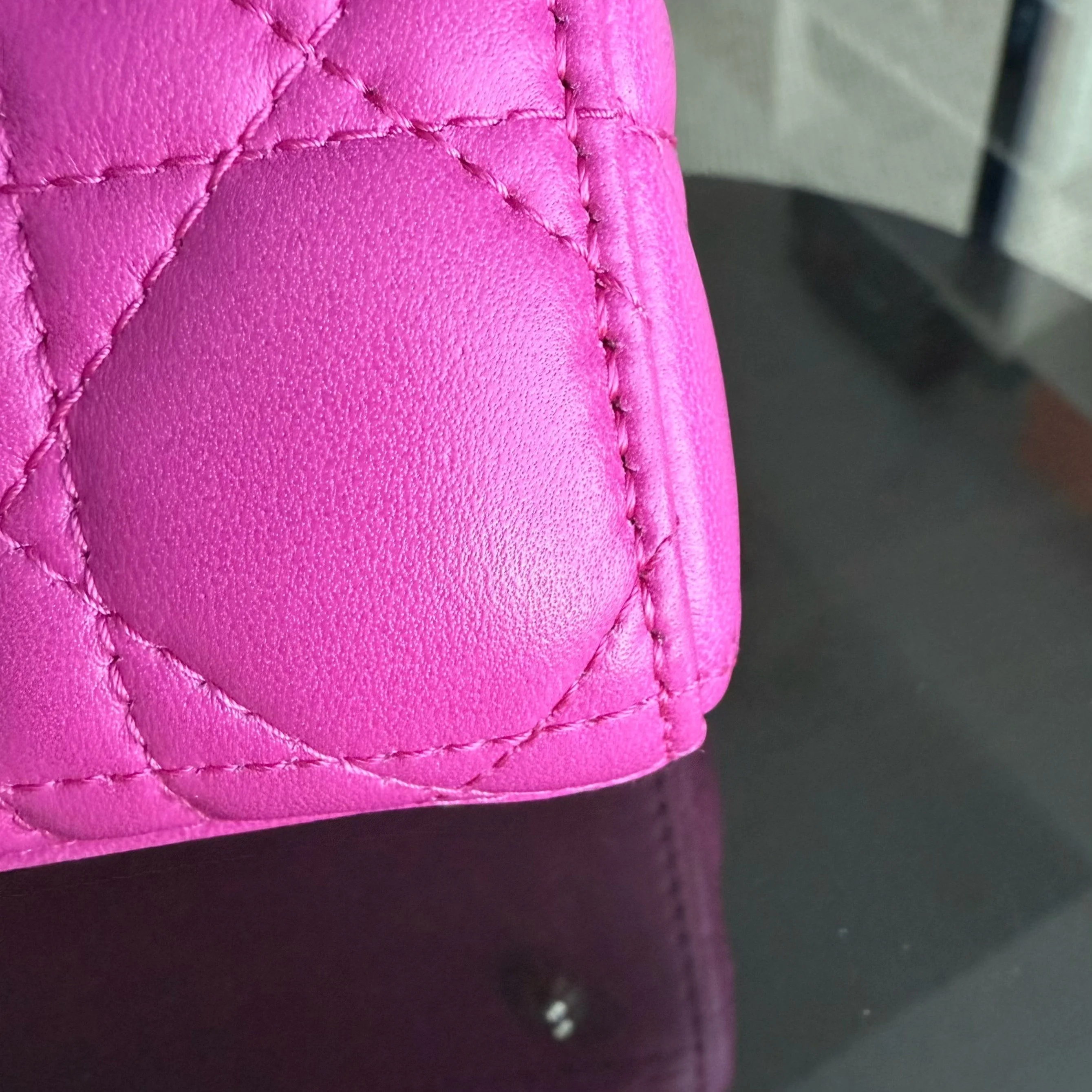 Dior Lady Small Flap - Cannage Lambskin Barbie Pink Gold Hardware