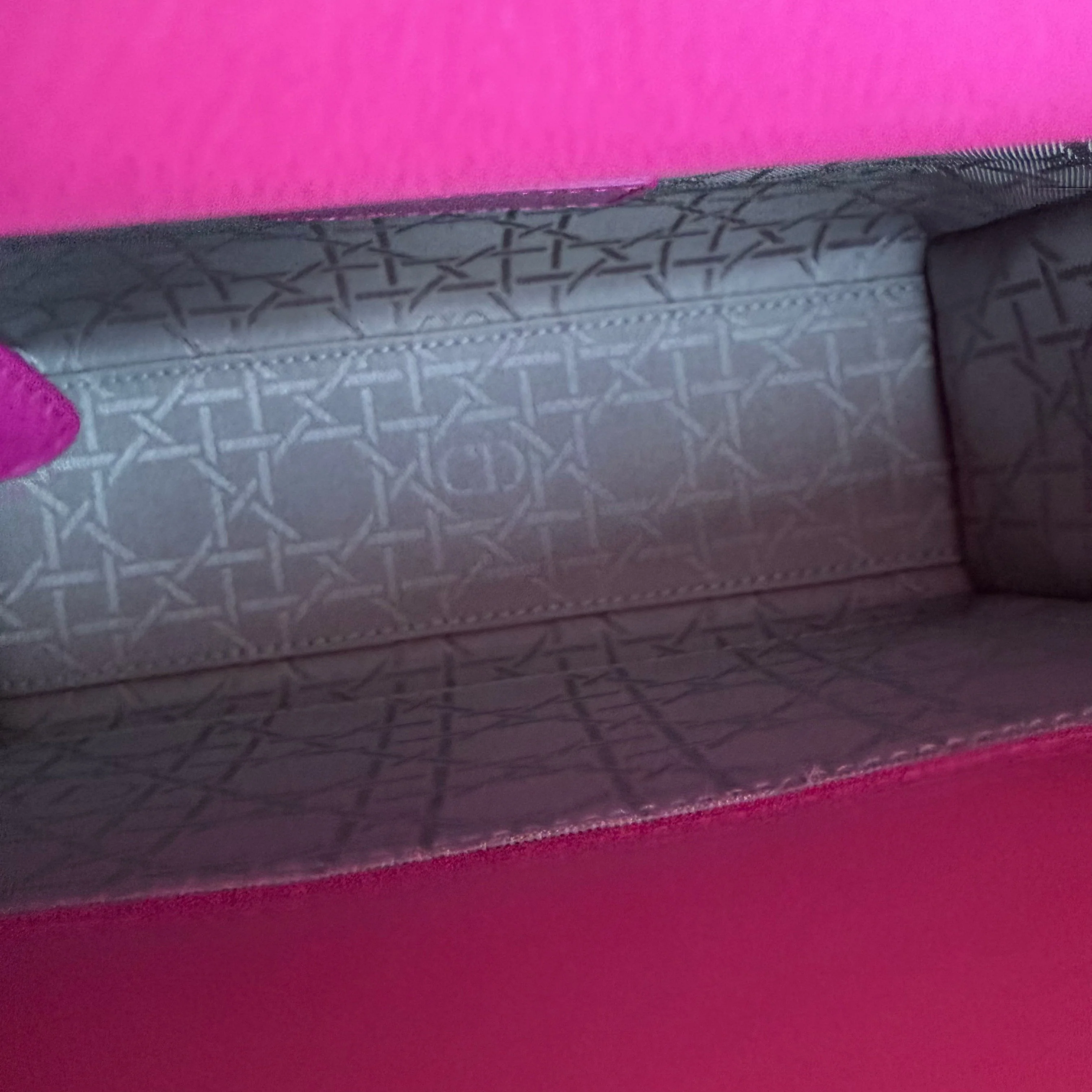 Dior Lady Small Flap - Cannage Lambskin Barbie Pink Gold Hardware