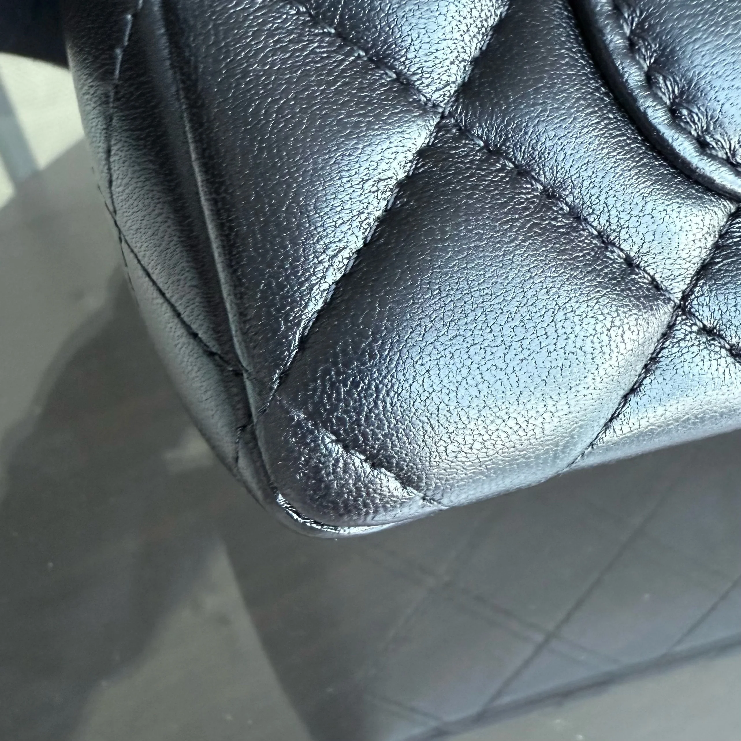 Chanel Classic Flap Mini Rectangle - Quilted Lambskin Black Silver Hardware Series 30