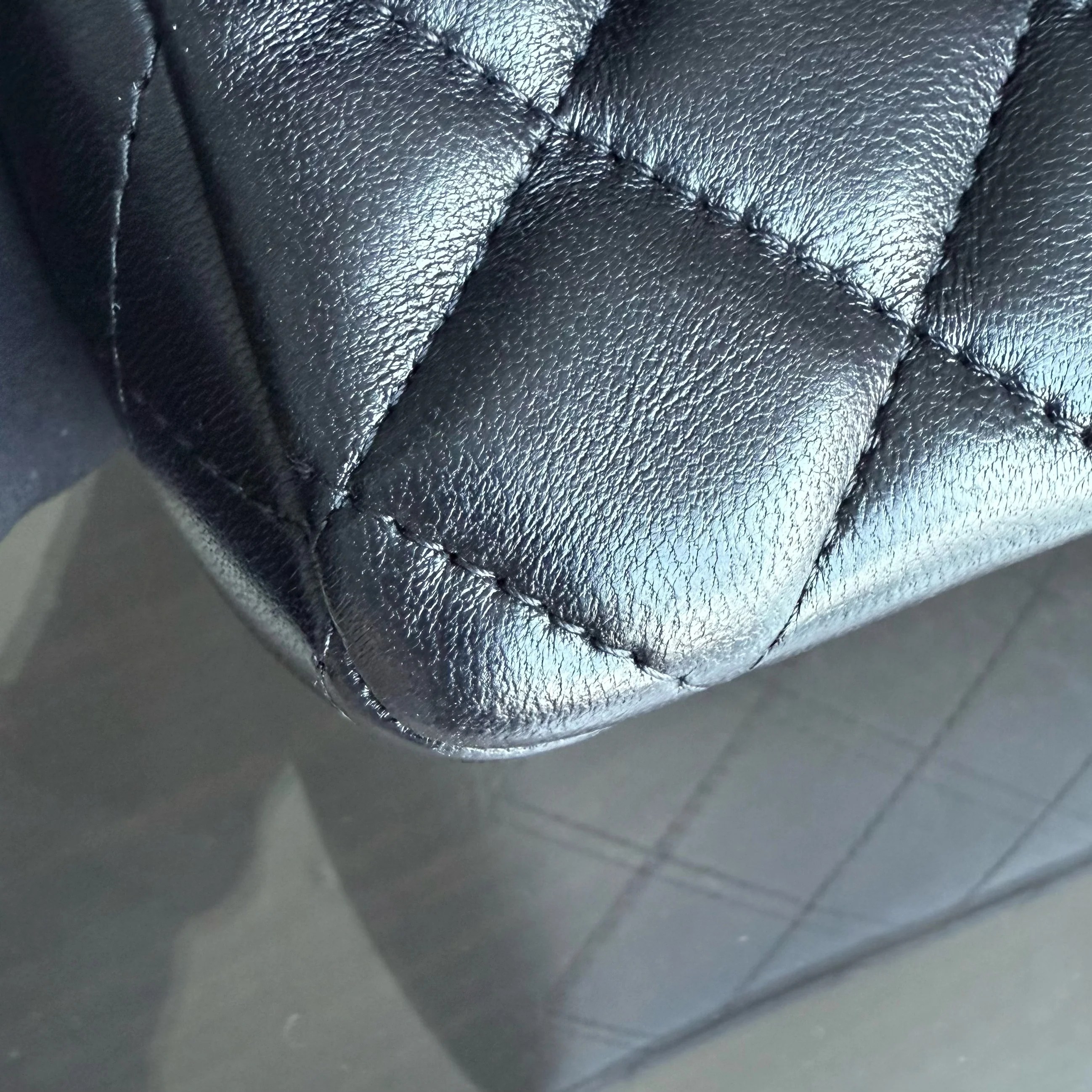 Chanel Classic Flap Mini Rectangle - Quilted Lambskin Black Silver Hardware Series 30