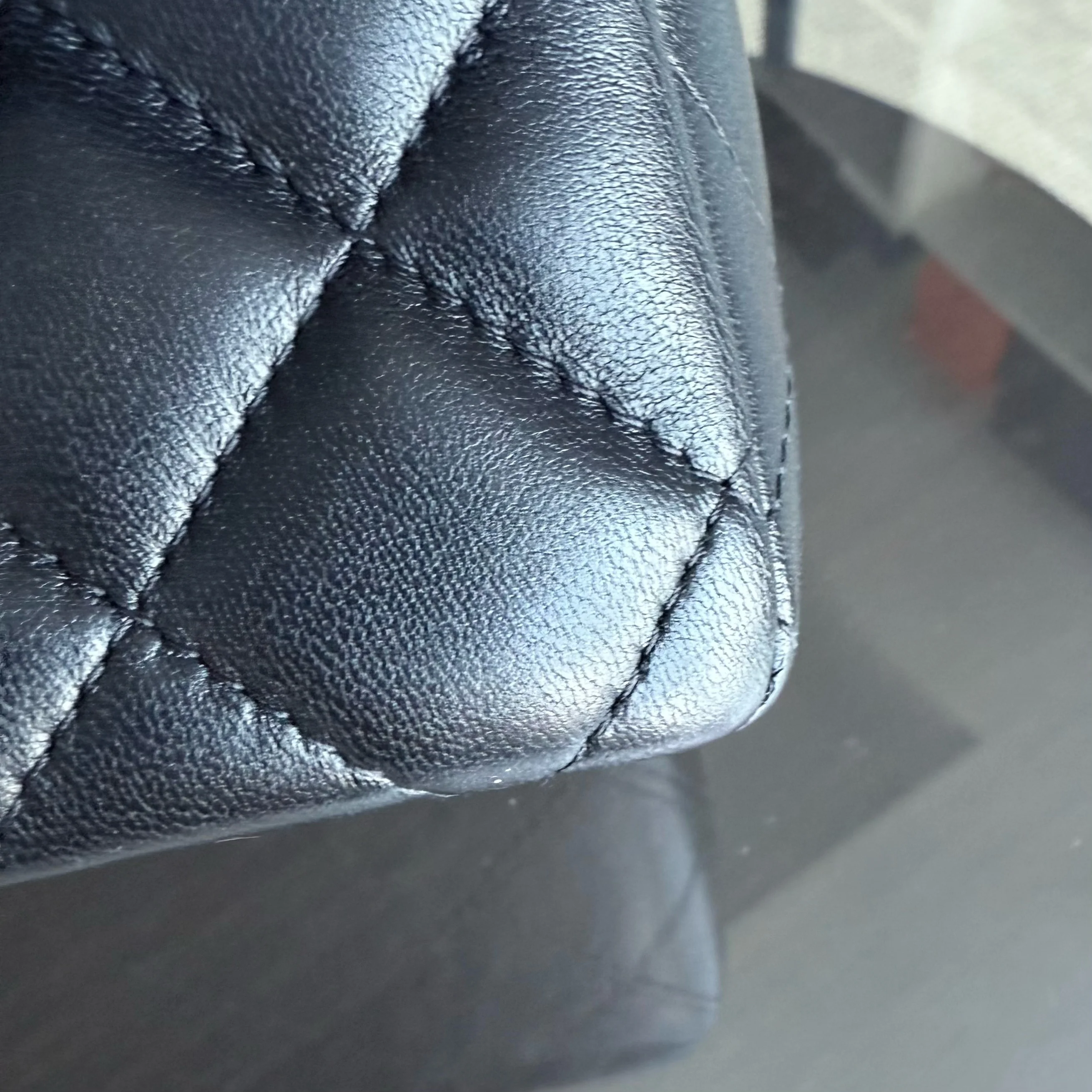 Chanel Classic Flap Mini Rectangle - Quilted Lambskin Black Silver Hardware Series 30