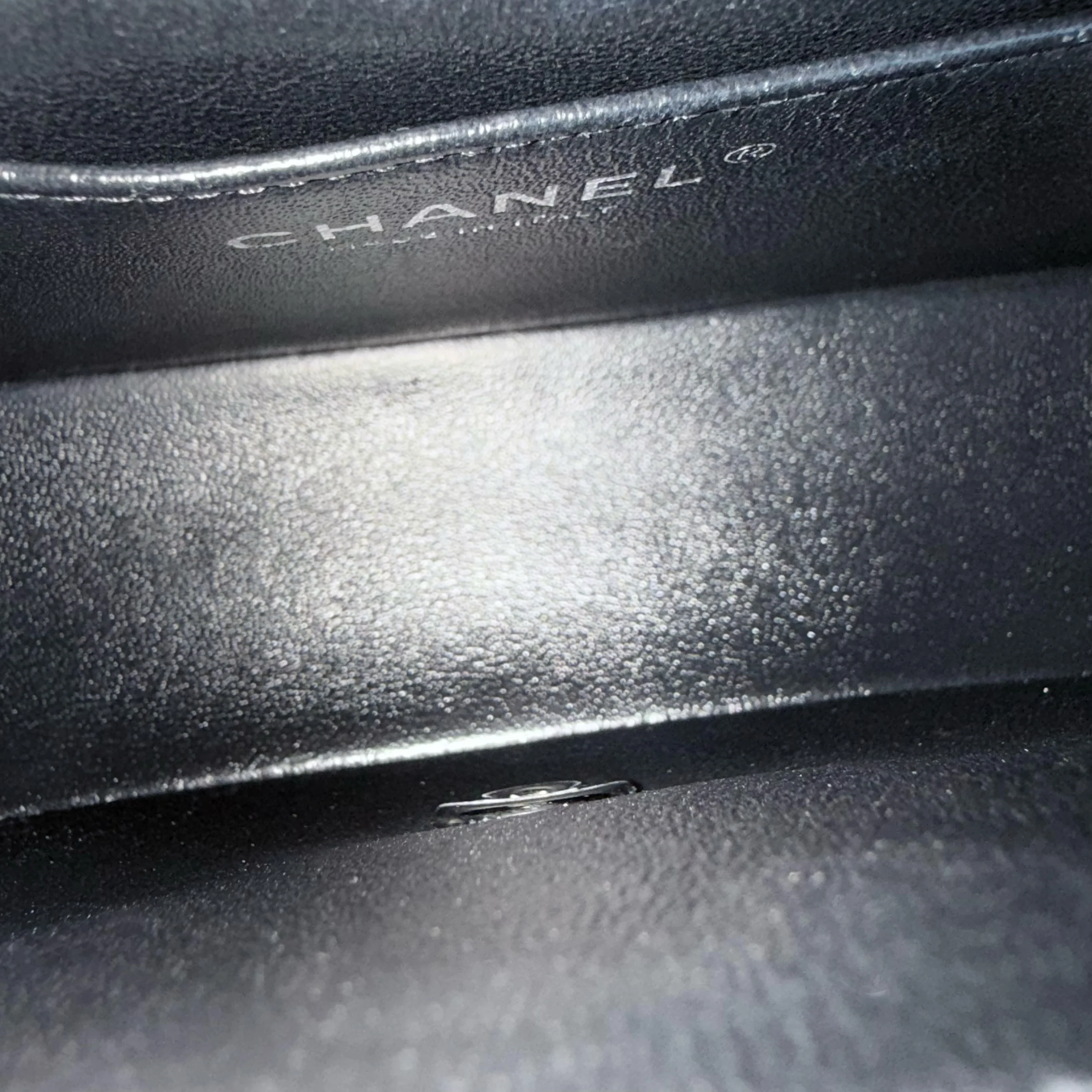 Chanel Classic Flap Mini Rectangle - Quilted Lambskin Black Silver Hardware Series 30