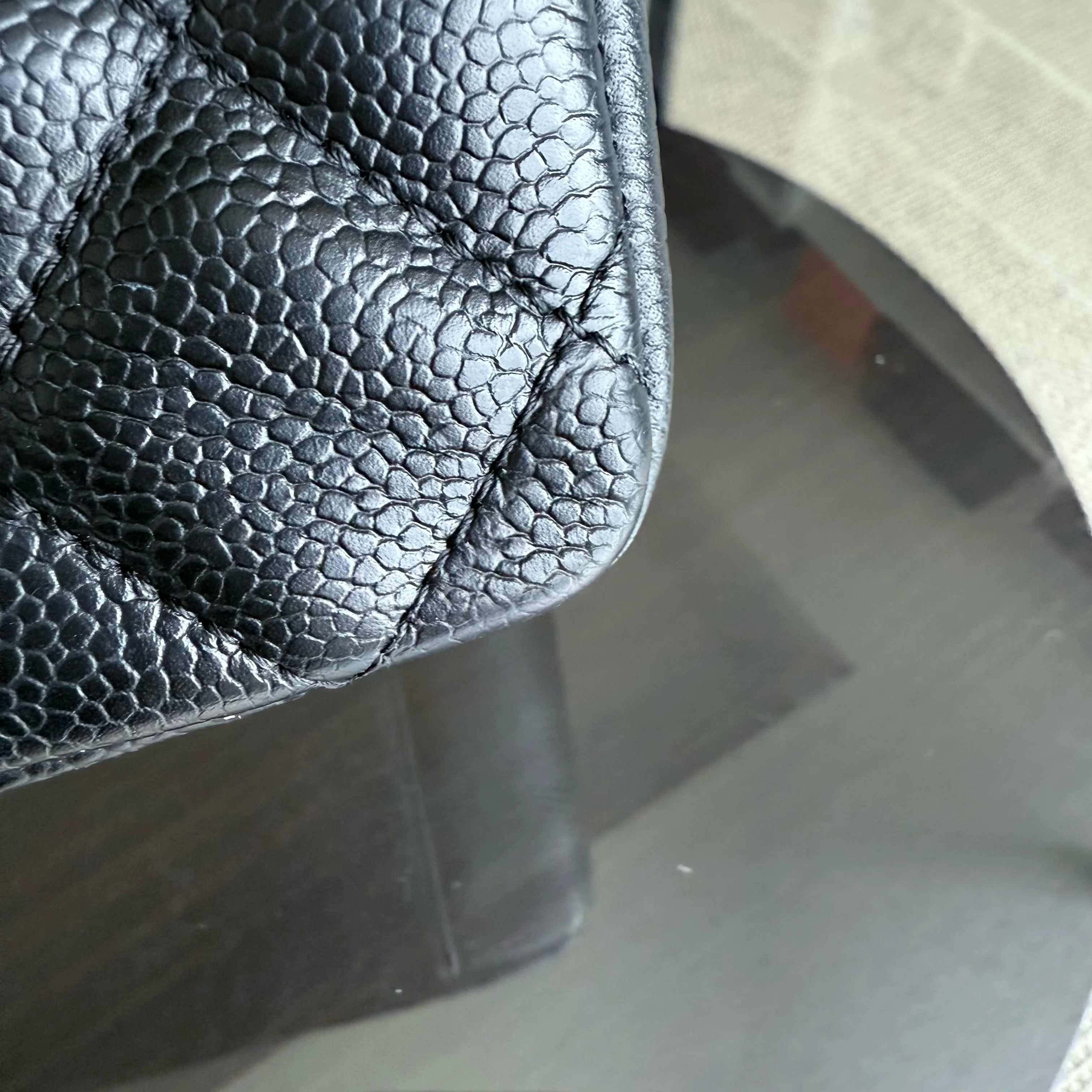 Chanel GST Grand Shopping Tote - Caviar Quilted Grained Calfskin Black Gold Hardware Series 11