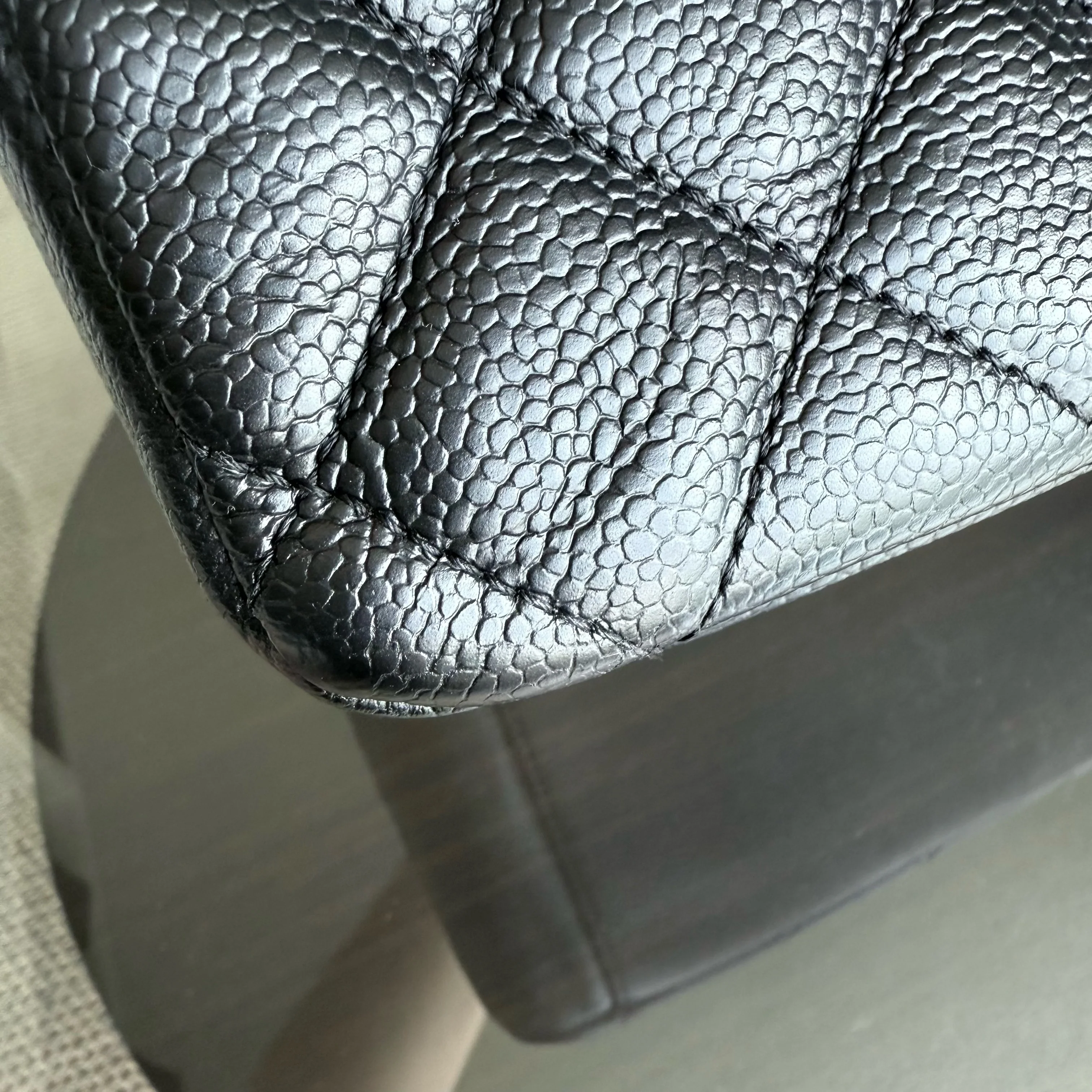 Chanel GST Grand Shopping Tote - Caviar Quilted Grained Calfskin Black Gold Hardware Series 11