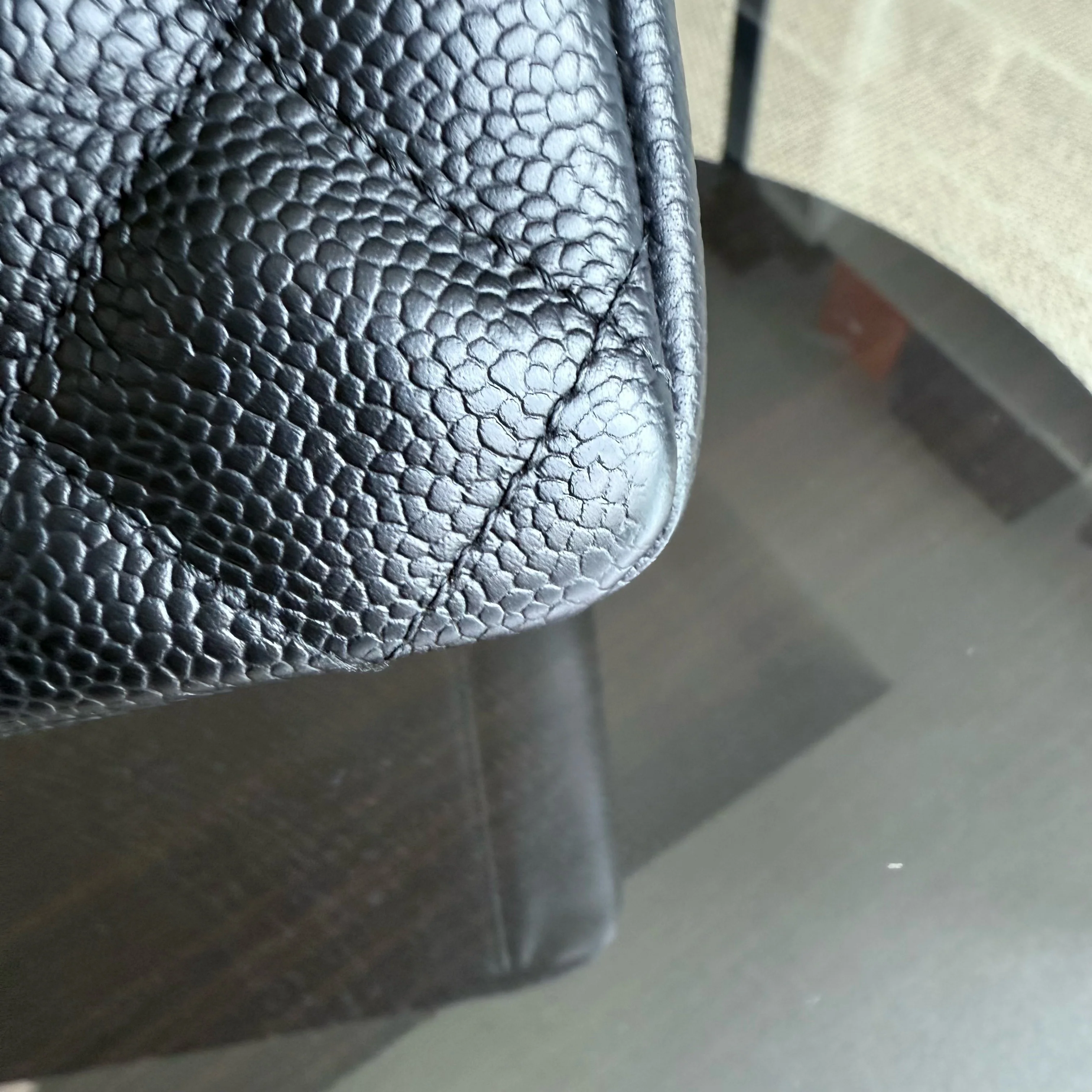 Chanel GST Grand Shopping Tote - Caviar Quilted Grained Calfskin Black Gold Hardware Series 11