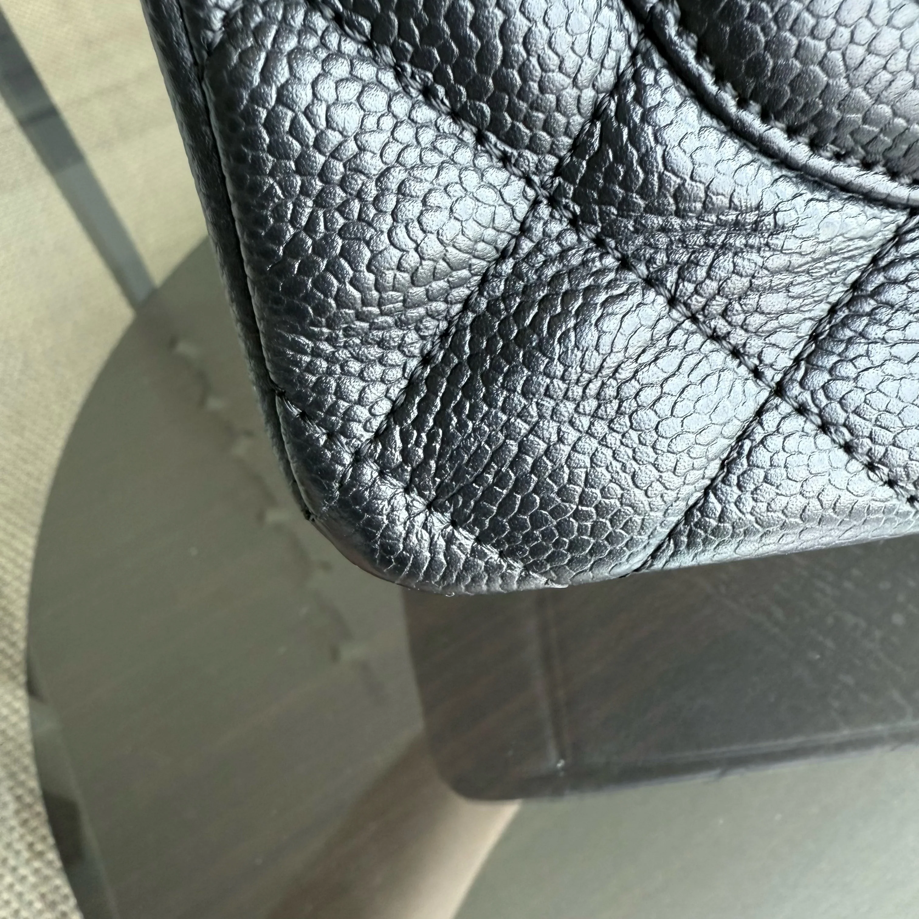 Chanel GST Grand Shopping Tote - Caviar Quilted Grained Calfskin Black Gold Hardware Series 11