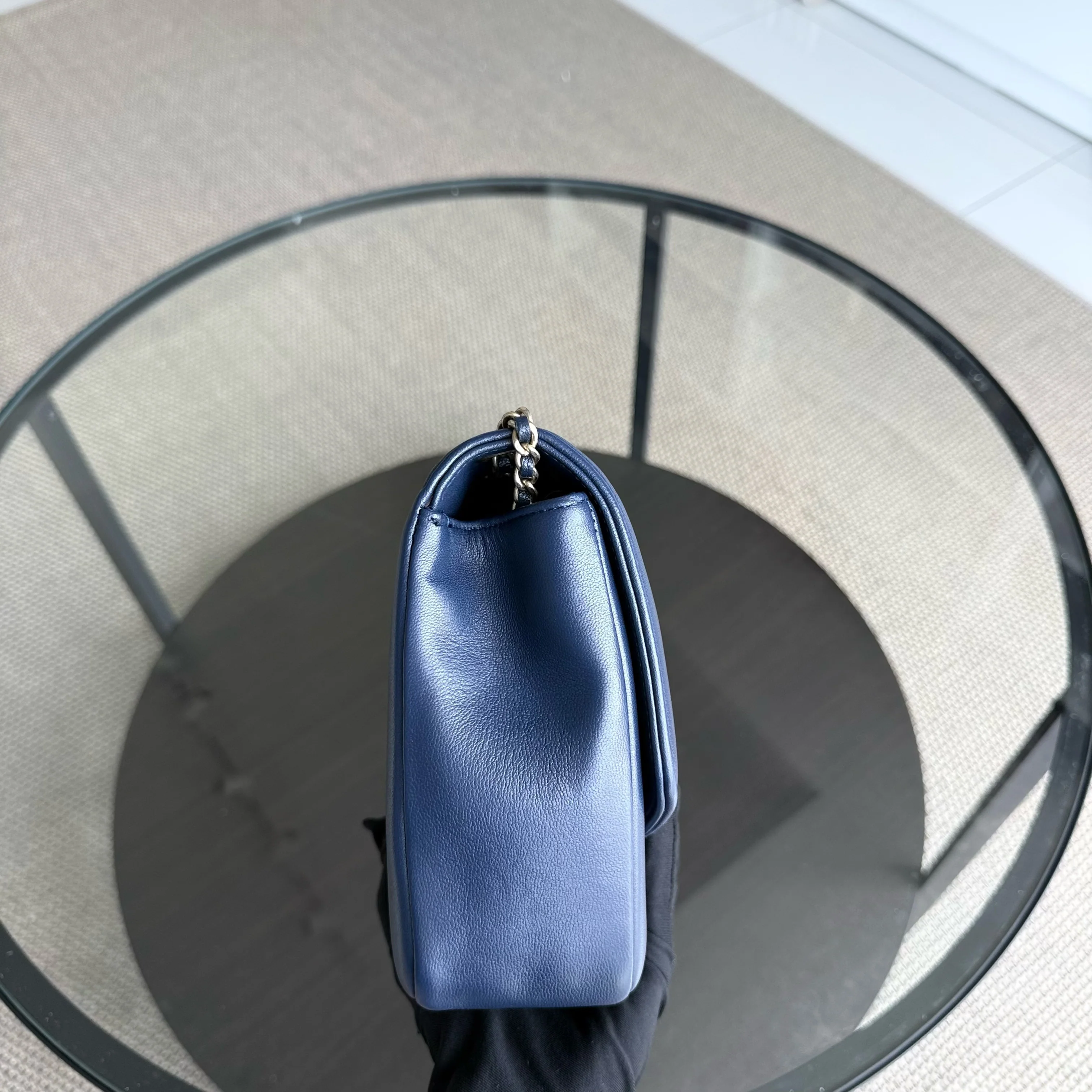 Chanel Diana Reissue - Quilted Lambskin 28CM Dark Navy Blue Gold Hardware Series 20