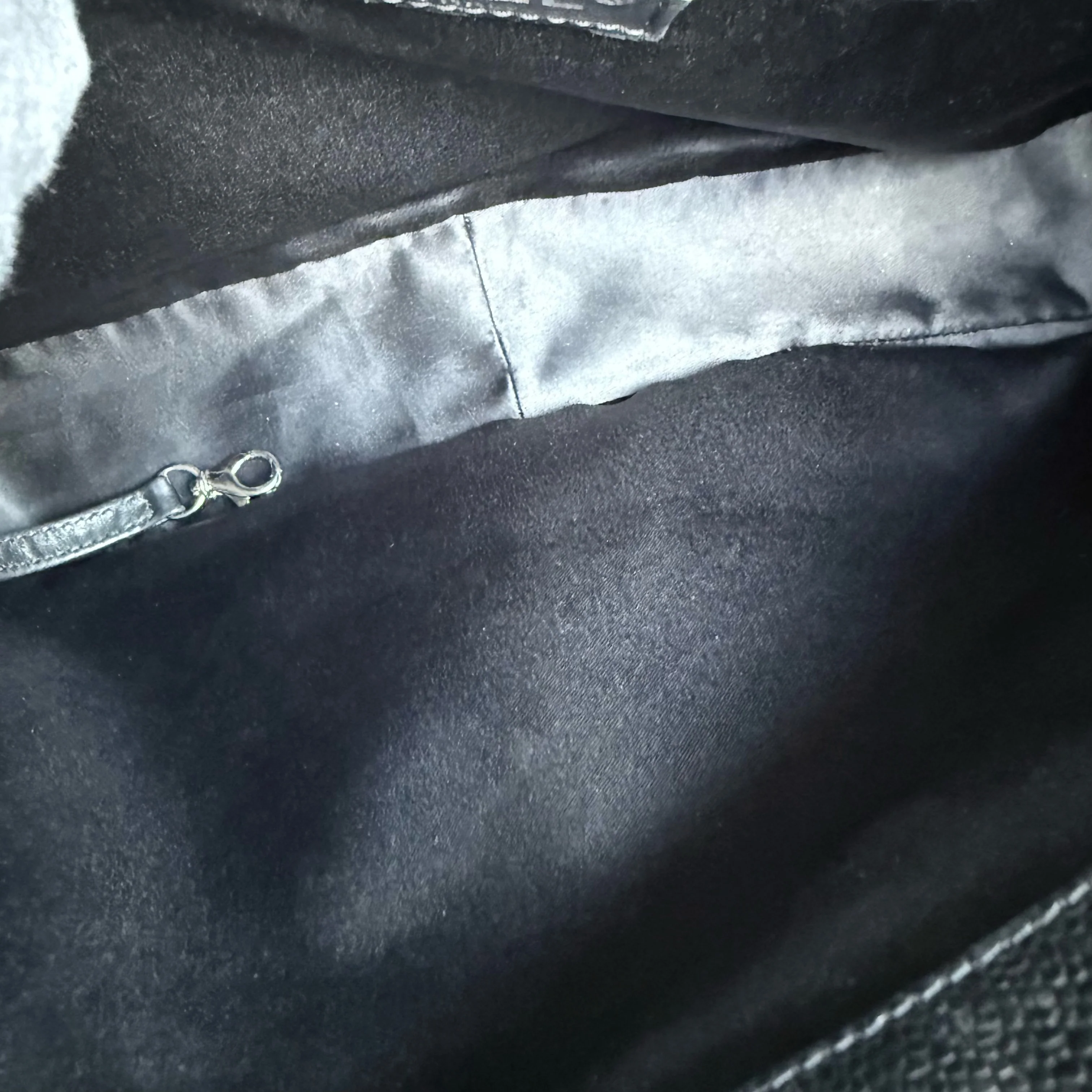 Chanel GST Grand Shopping Tote - Caviar Quilted Grained Calfskin Black Silver Hardware