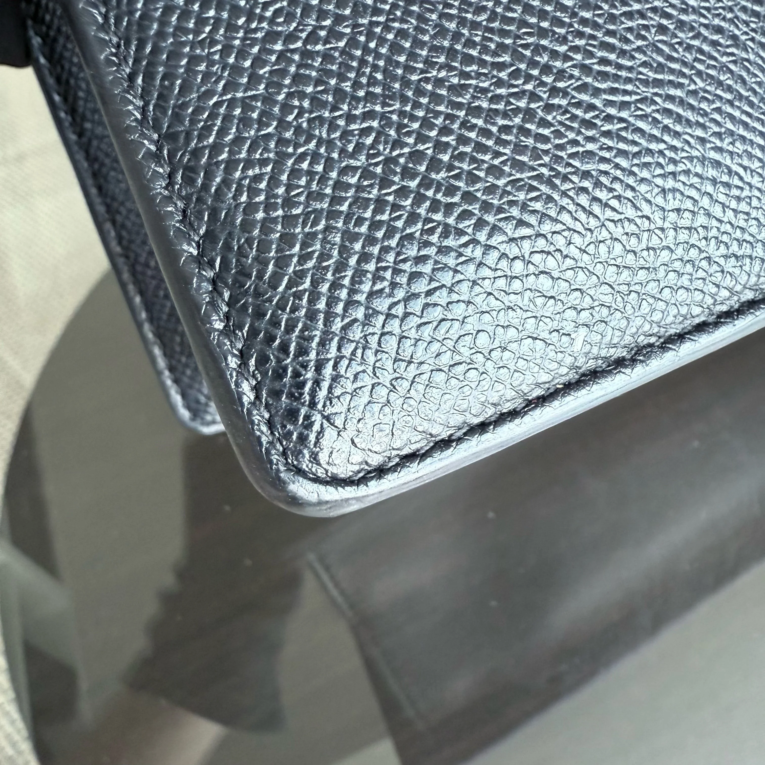 Dior Montaigne 30 Chain - Grained Calfskin Black Gold Hardware