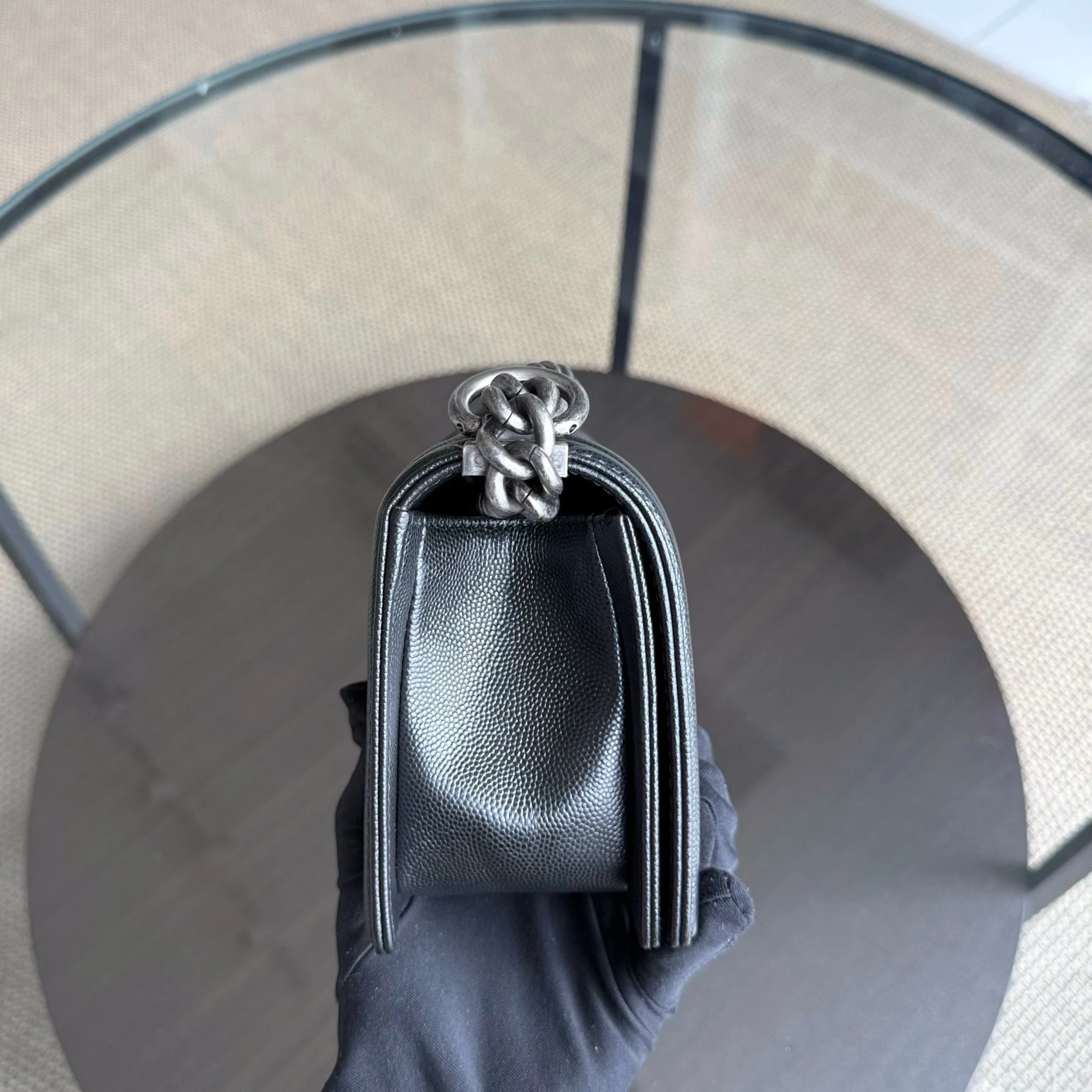 Chanel Boy Small - Caviar Quilted Black Ruthenium Silver Hardware