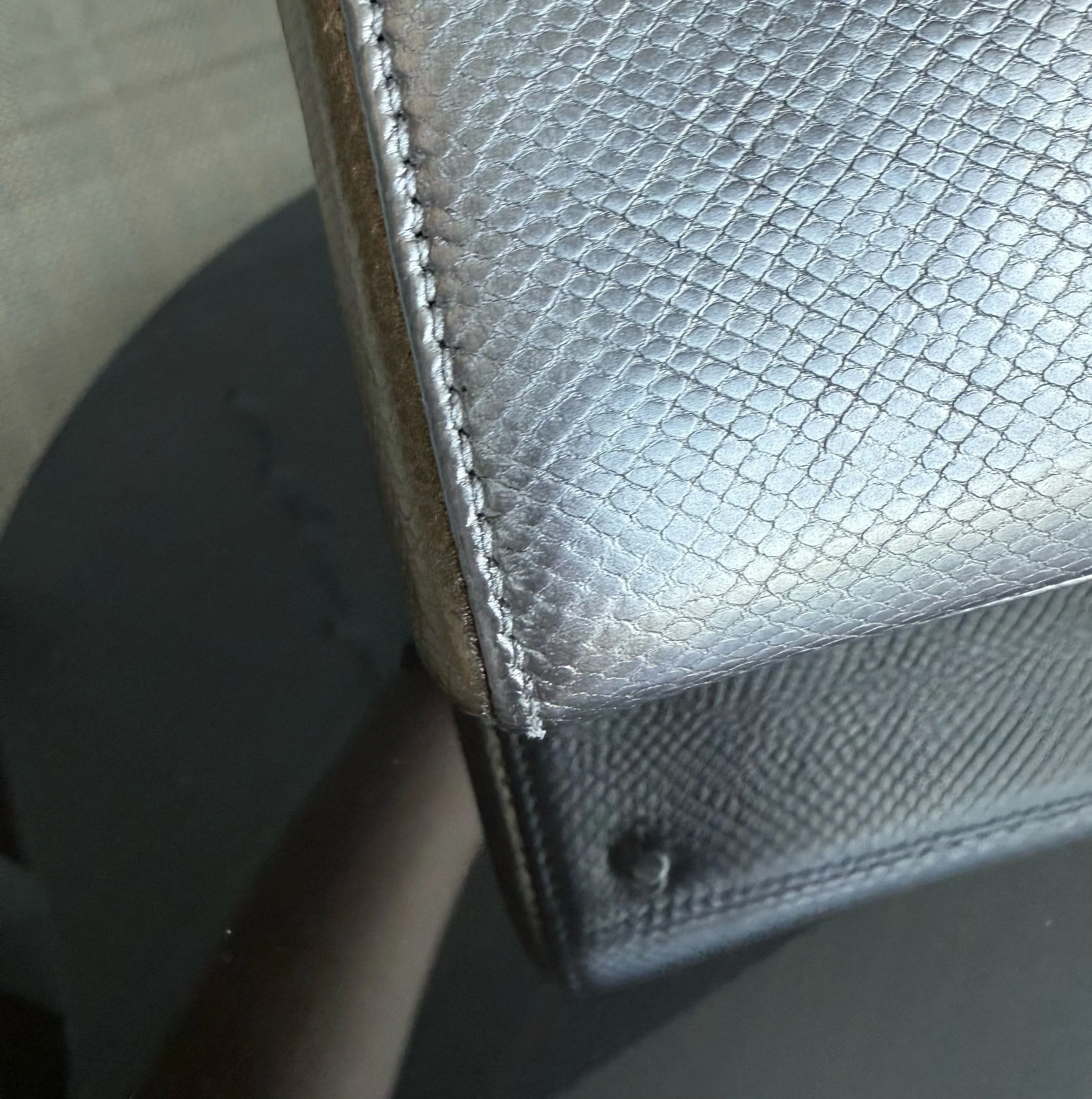 Dior Lady Mini - Exotic Lizard Bi-color Silver Hardware