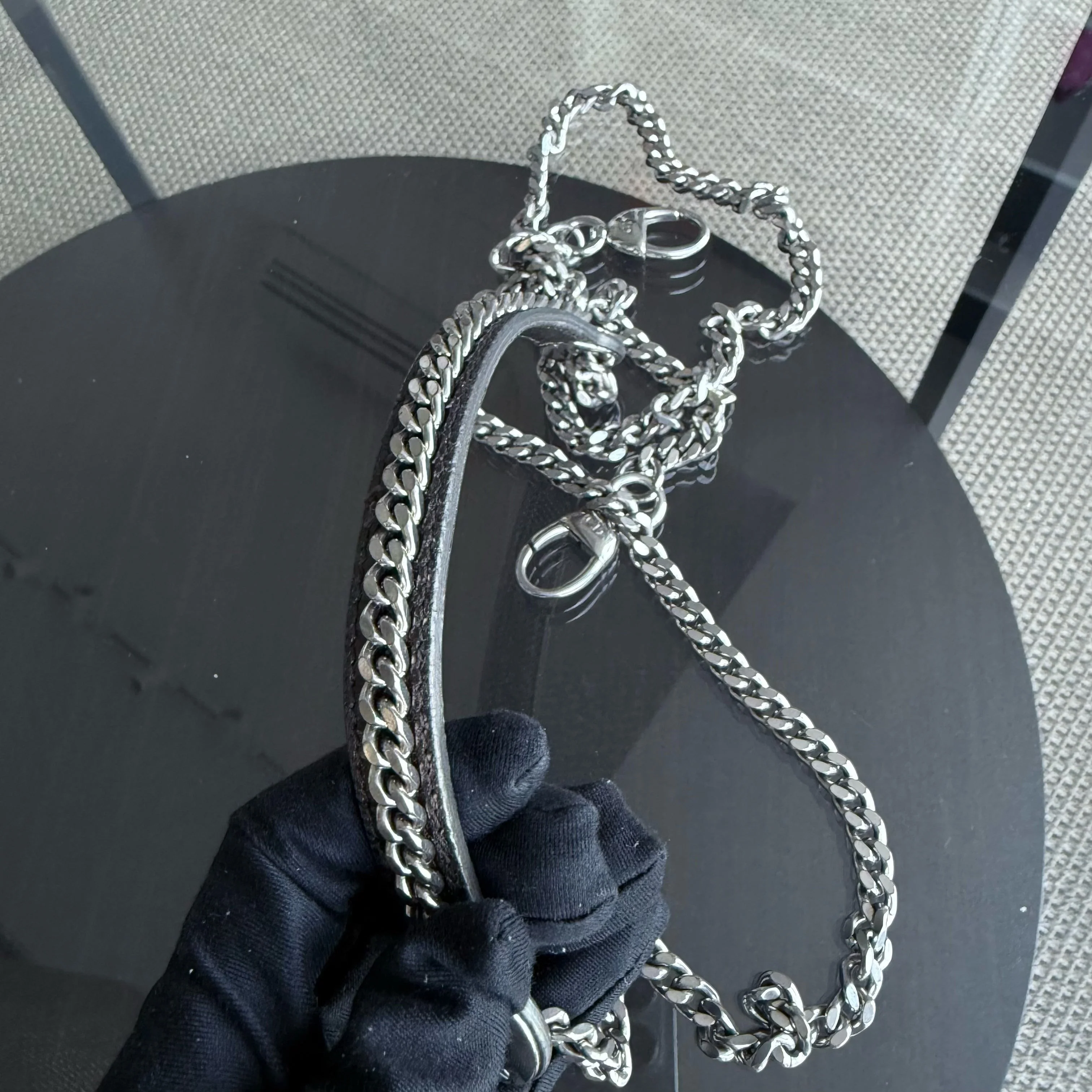 Dior Lady Mini - Exotic Lizard Bi-color Silver Hardware