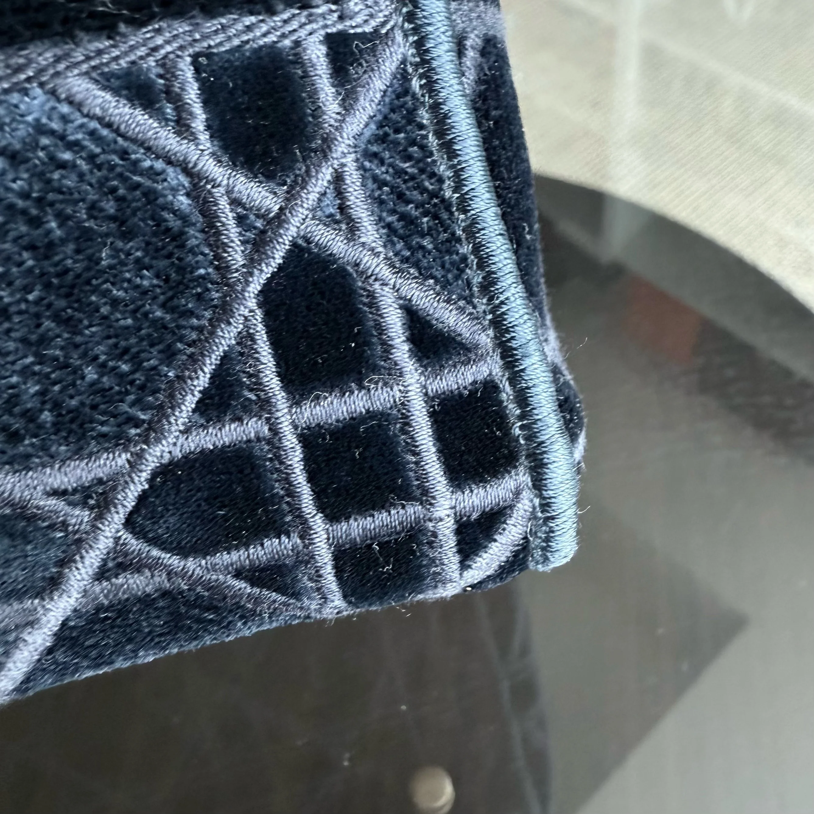 Dior Lady D-lite - Cannage Canvas Dark Blue Gold Hardware